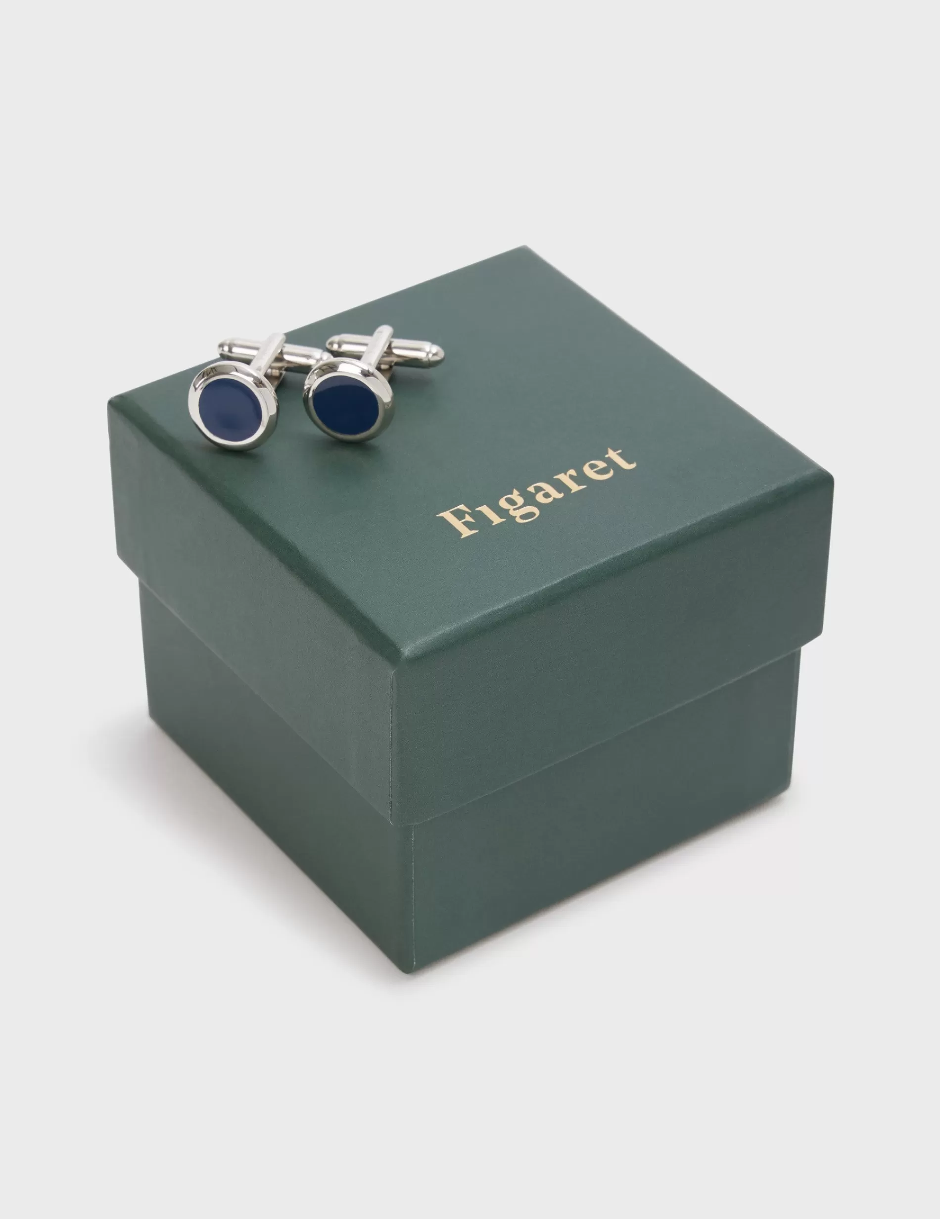 Figaret Paris Cufflinks | Boutons De Manchette Marine Et Argent