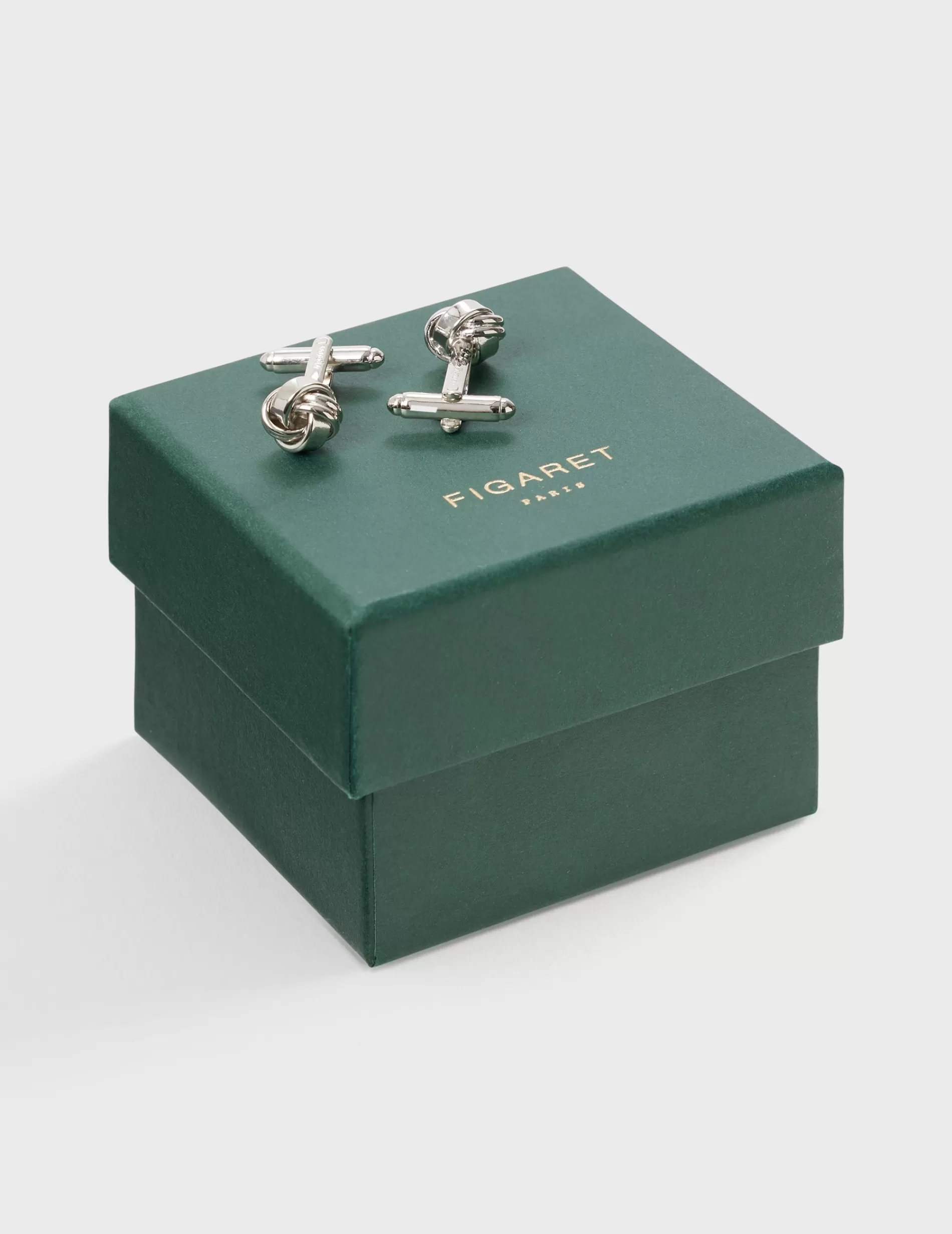 Figaret Paris Cufflinks | Boutons De Manchettes Nœud Argentés
