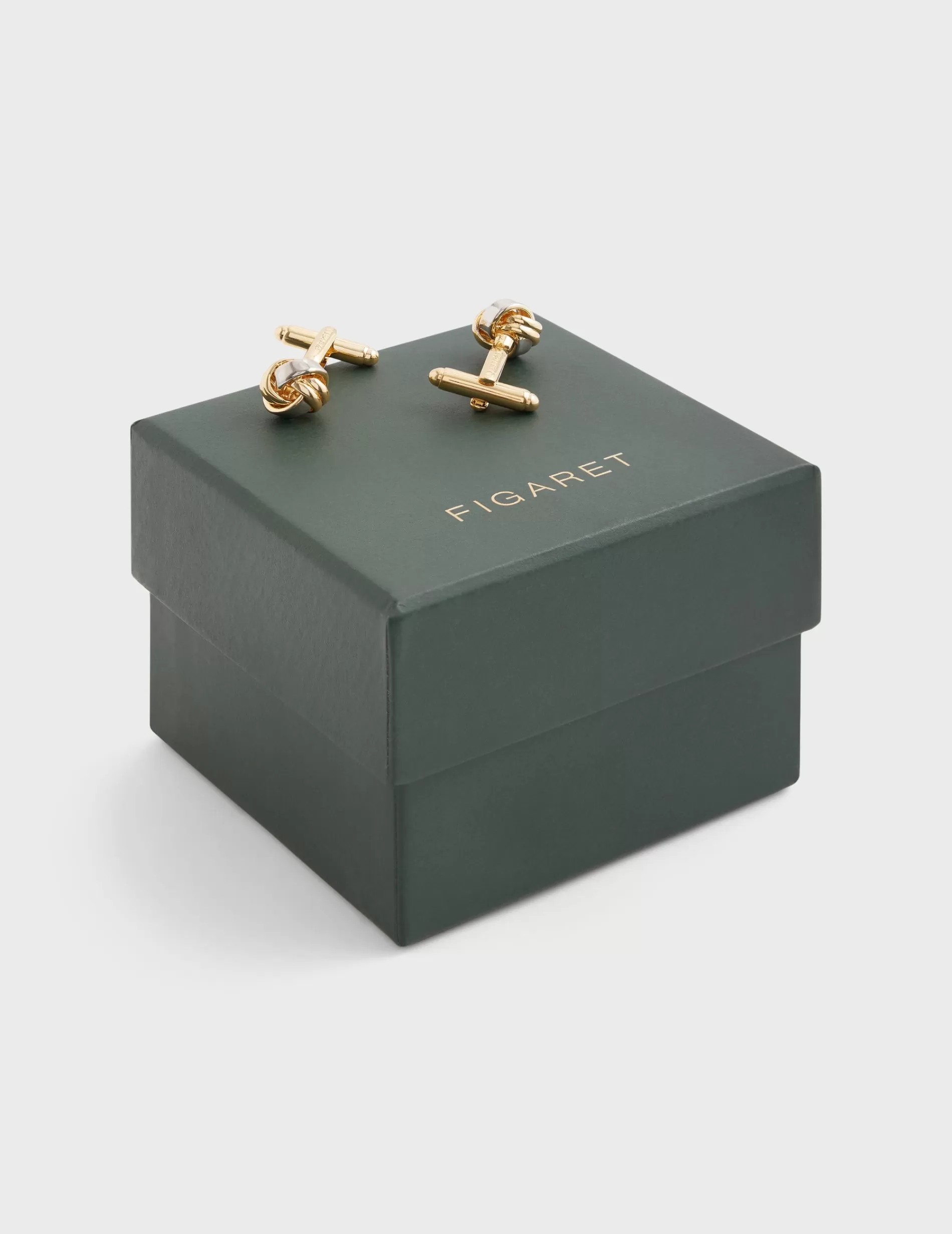 Figaret Paris Cufflinks | Boutons De Manchettes Nœud Dorés Et Argentés