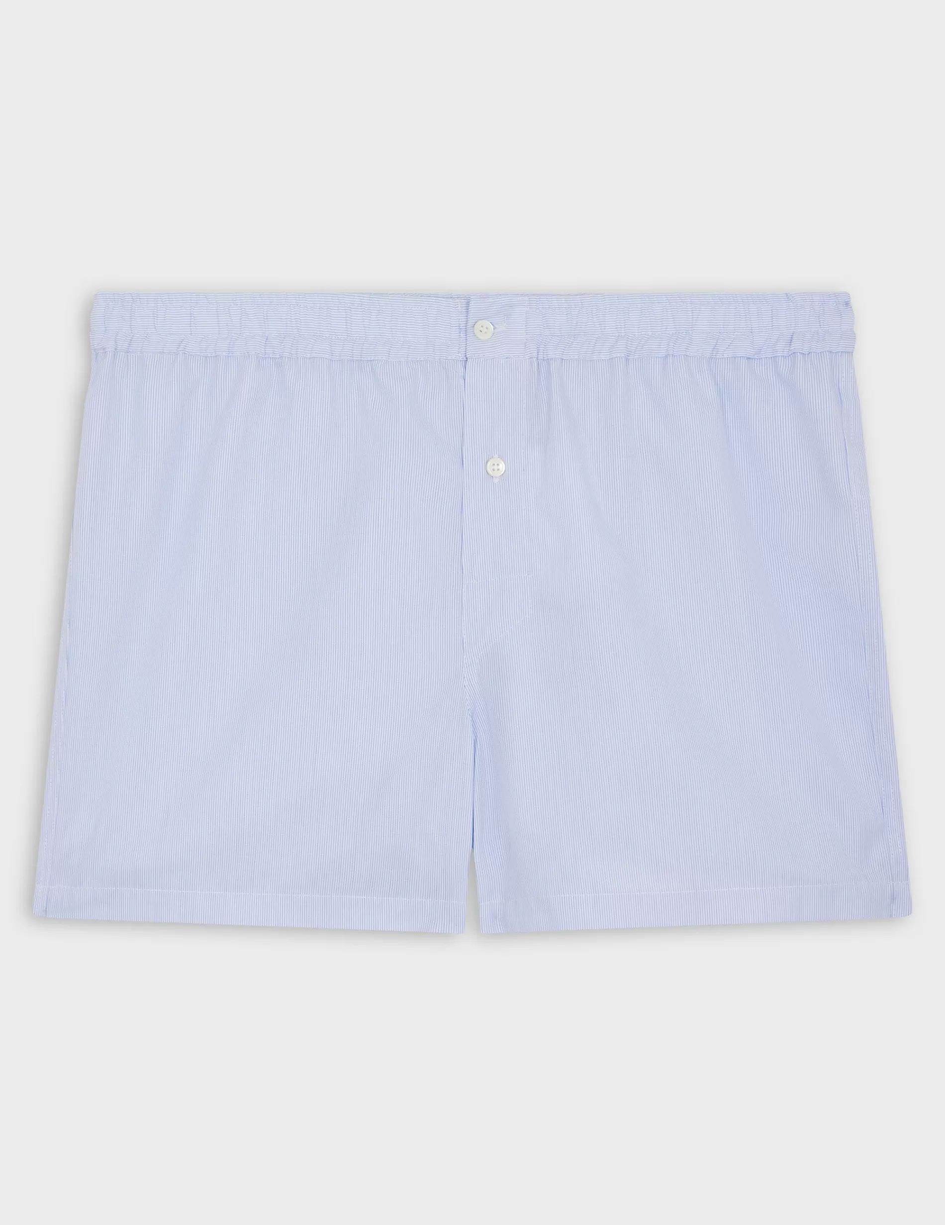 Figaret Paris Underpants | Caleçon En Popeline Rayée Bleue