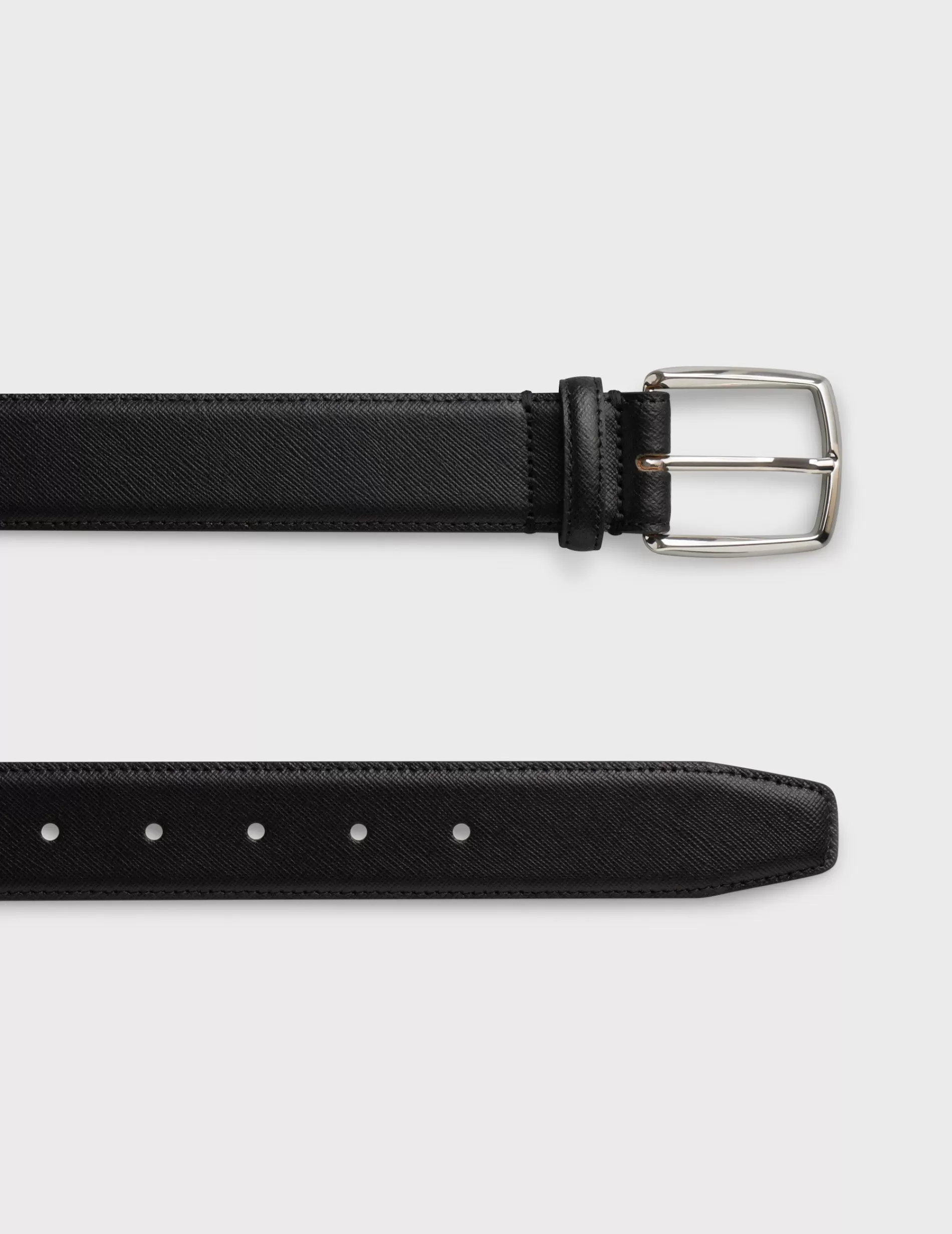 Figaret Paris Belts | Ceinture En Cuir Grainé Noir
