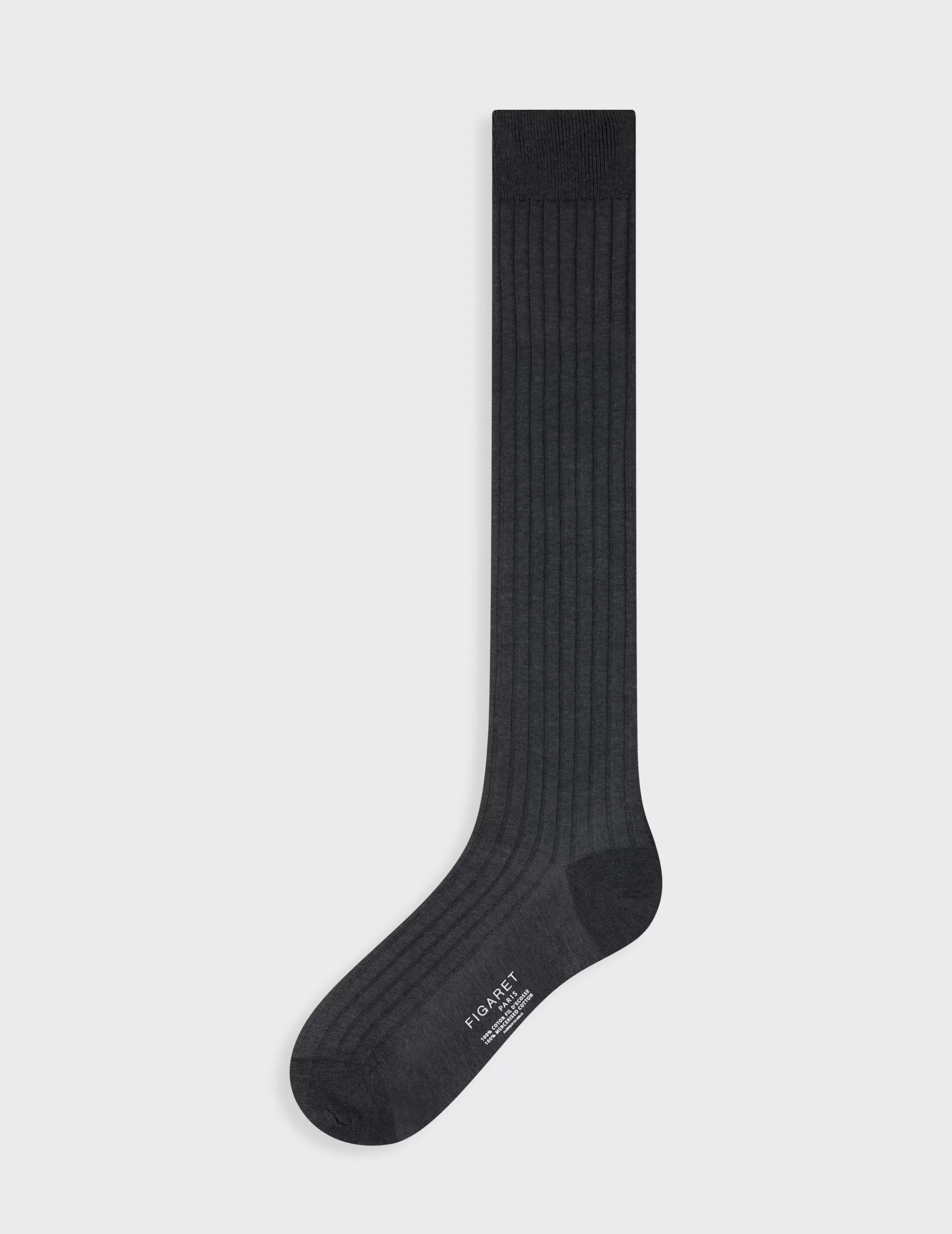 Figaret Paris Socks | Chaussettes En Fil D'Ecosse Anthracite