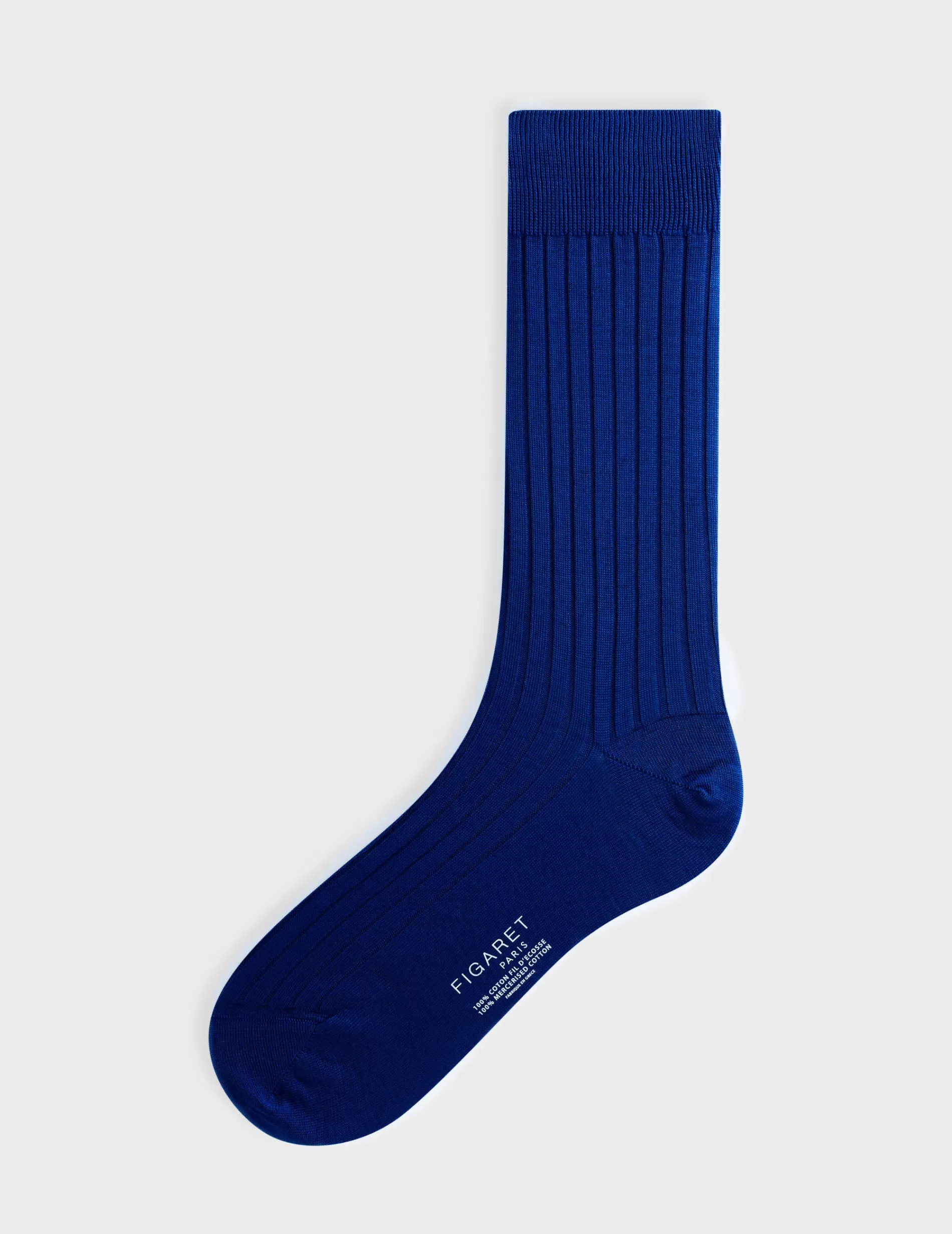 Figaret Paris Socks | Chaussettes En Fil D'Ecosse Bleu Foncé