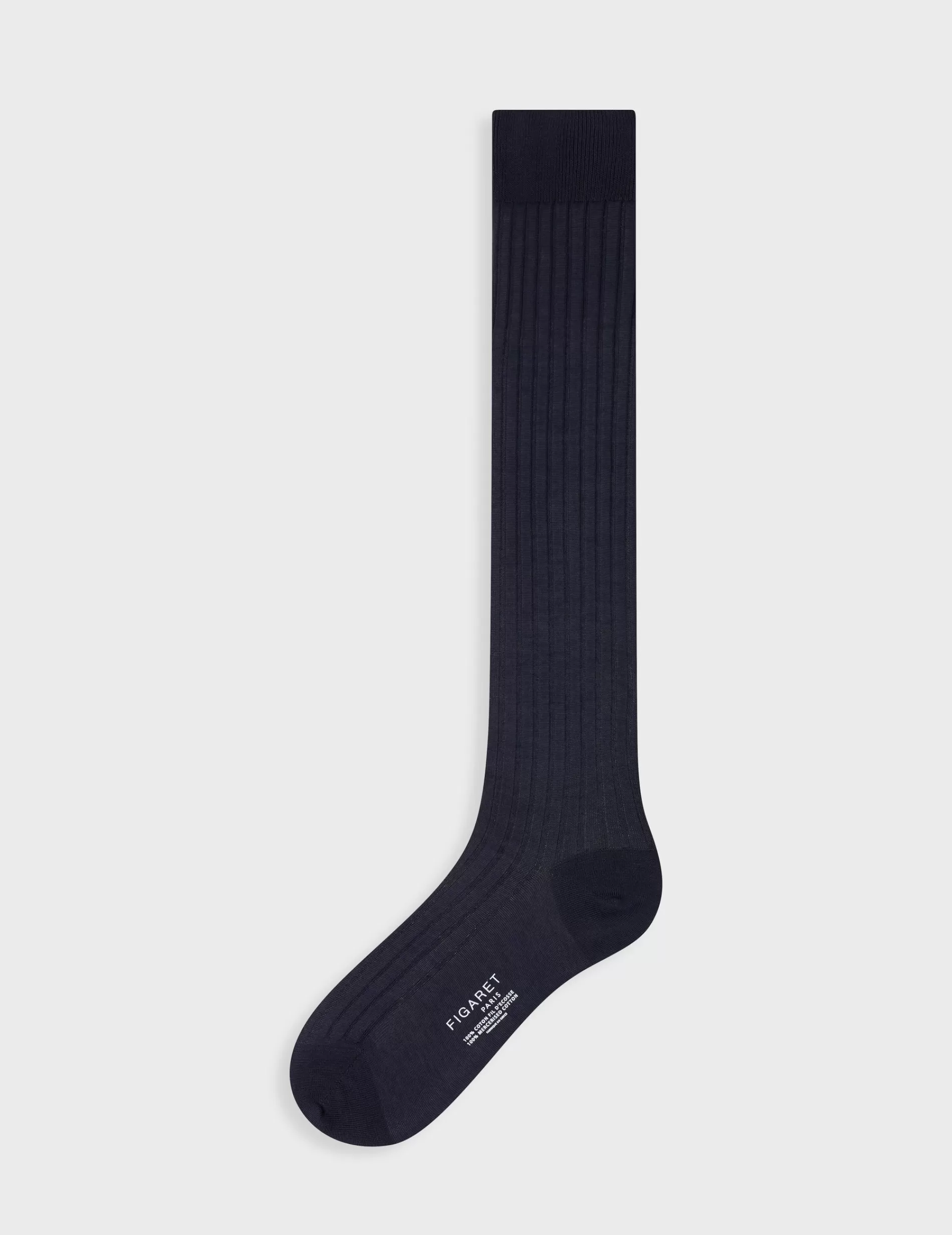 Figaret Paris Socks | Chaussettes En Fil D'Ecosse Marine