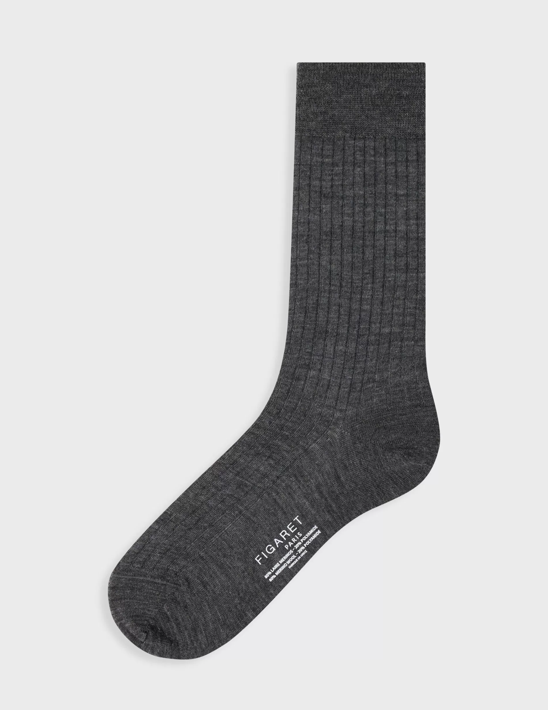 Figaret Paris Socks | Chaussettes En Laine Grise
