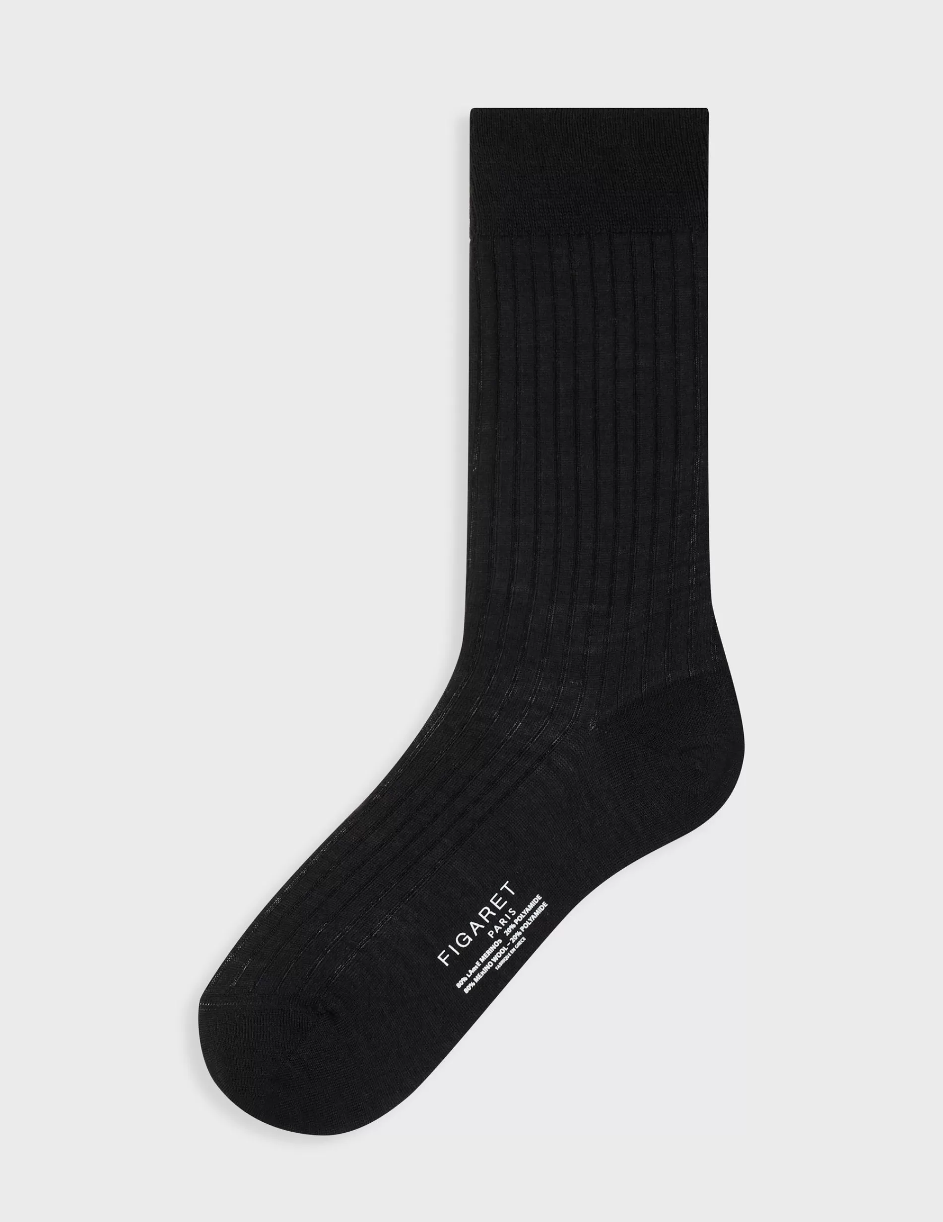 Figaret Paris Socks | Chaussettes En Laine Noire