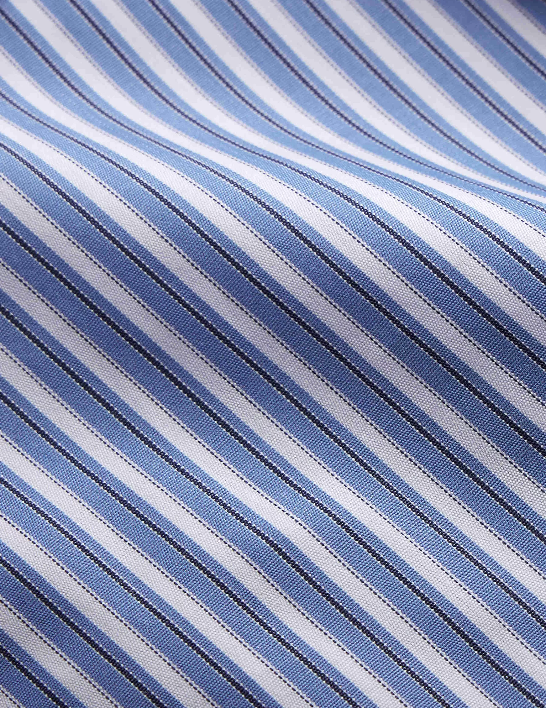 Figaret Paris Colors & Patterns·Stripe Shirts | Colors & Patterns·Blue Shirts | Chemise Ajustée Rayée Bleue