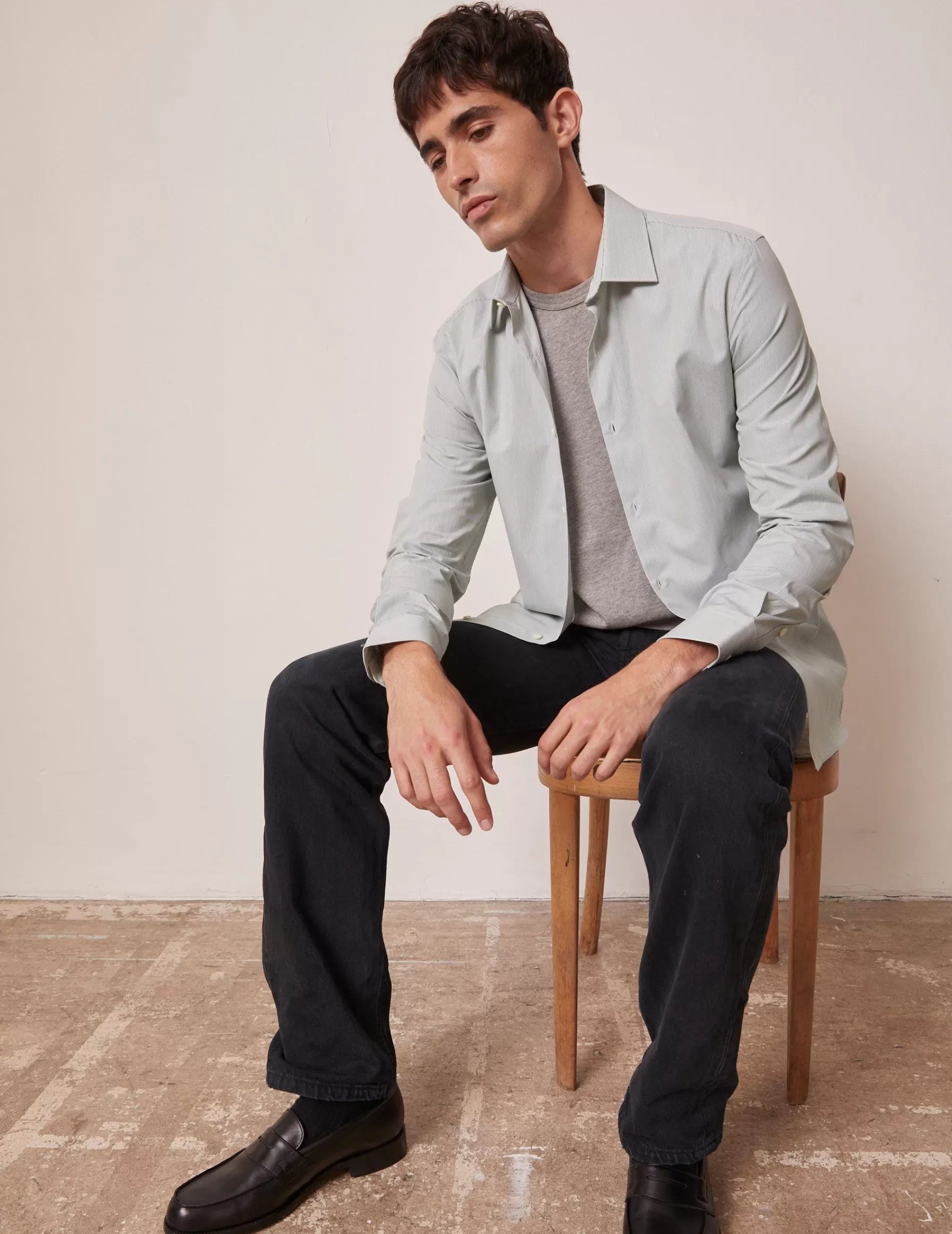 Figaret Paris Colors & Patterns·Stripe Shirts | Styles·Formal Shirts | Chemise Ajustée Rayée e Vert