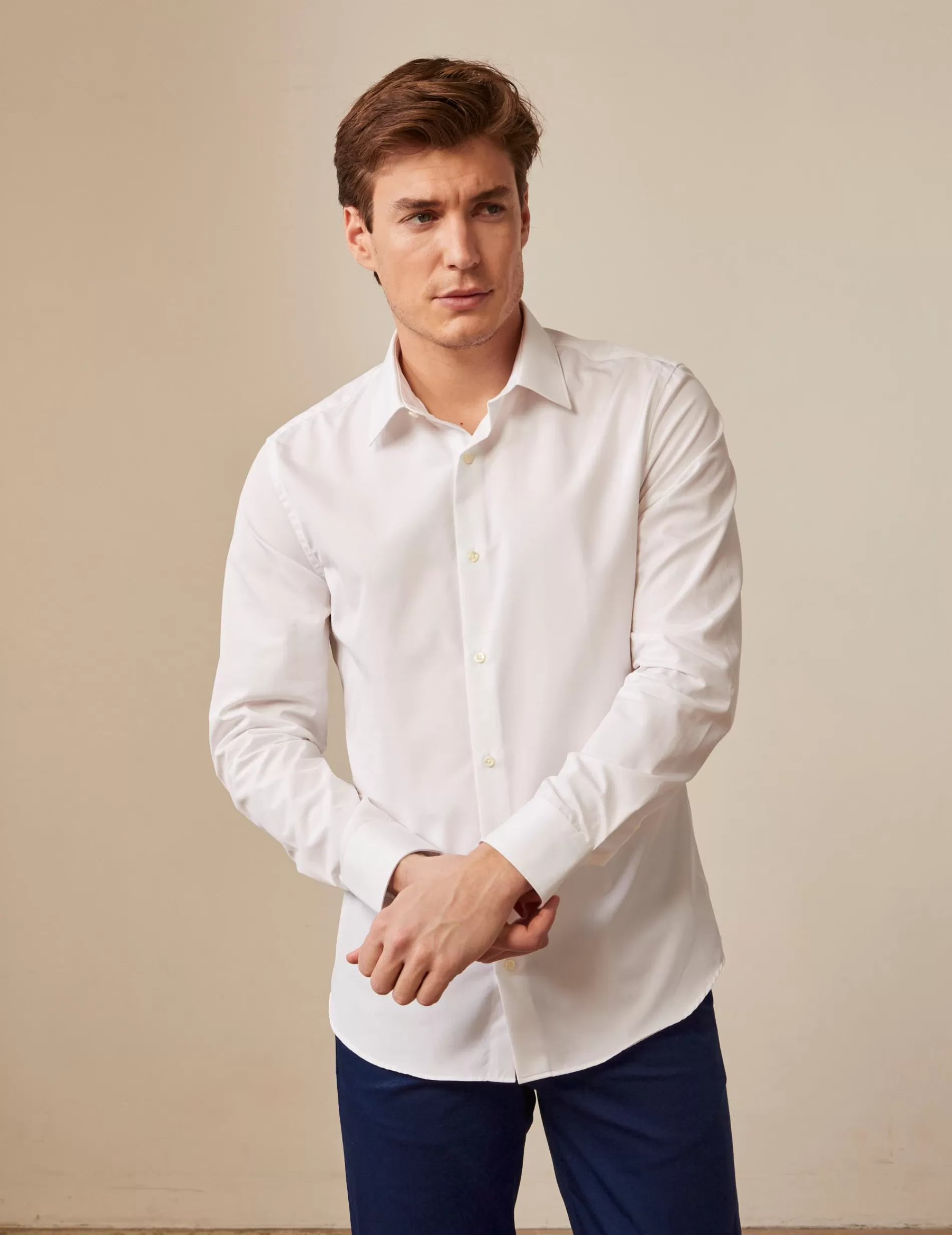 Figaret Paris Colors & Patterns·White Shirts | Styles·Formal Shirts | Chemise Ajustée Voyage he Blanc