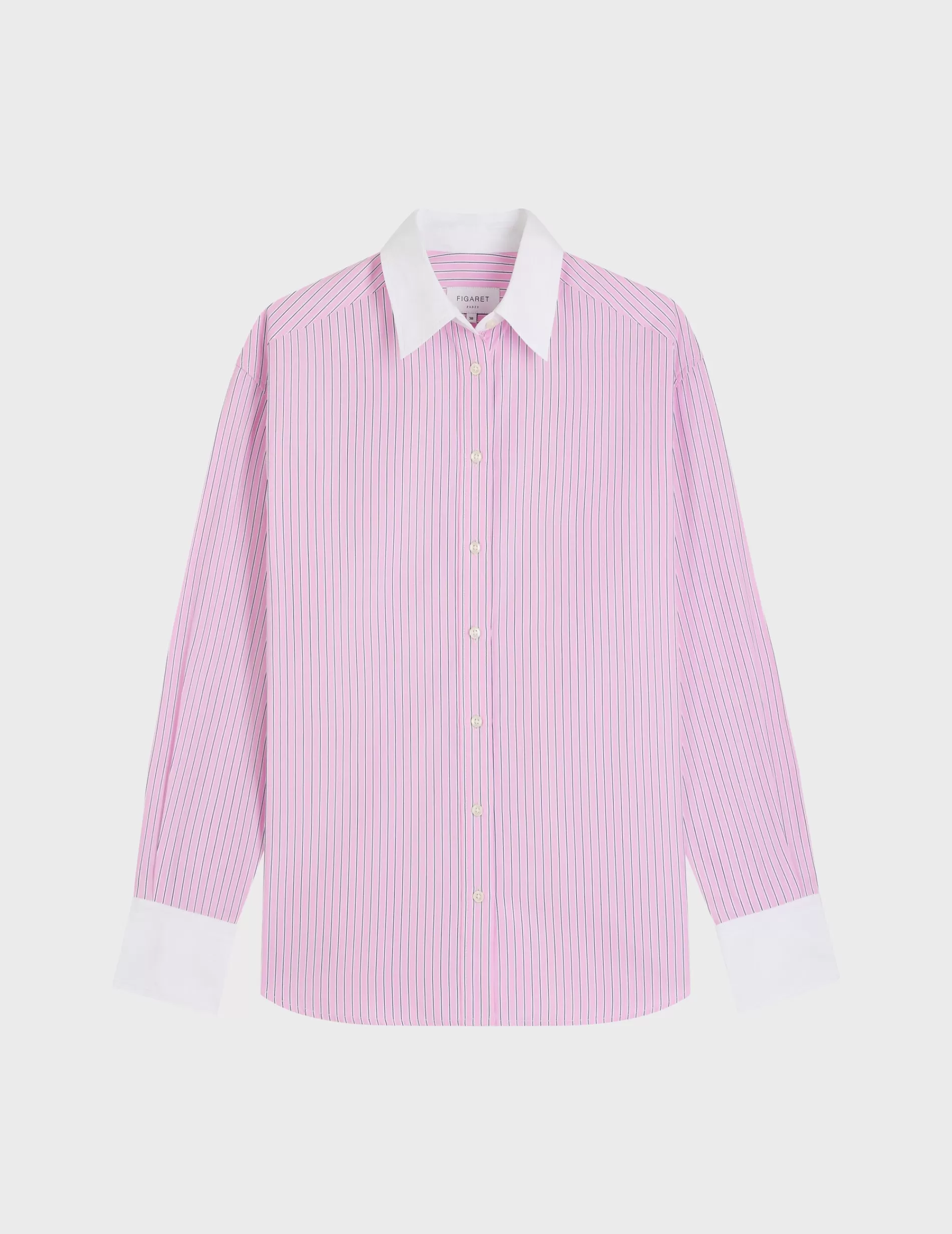 Figaret Paris Colors And Patterns·Stripe Shirts | Colors And Patterns·Pink Shirts | Chemise Ambre Rayée Rose