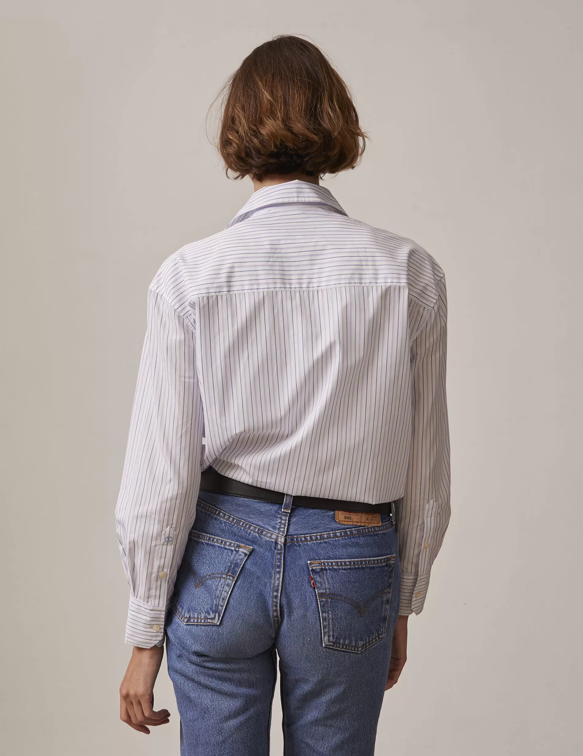 Figaret Paris Colors And Patterns·Stripe Shirts | Colors And Patterns·Pink Shirts | Chemise Ambre Rayée Rose Et Bleue