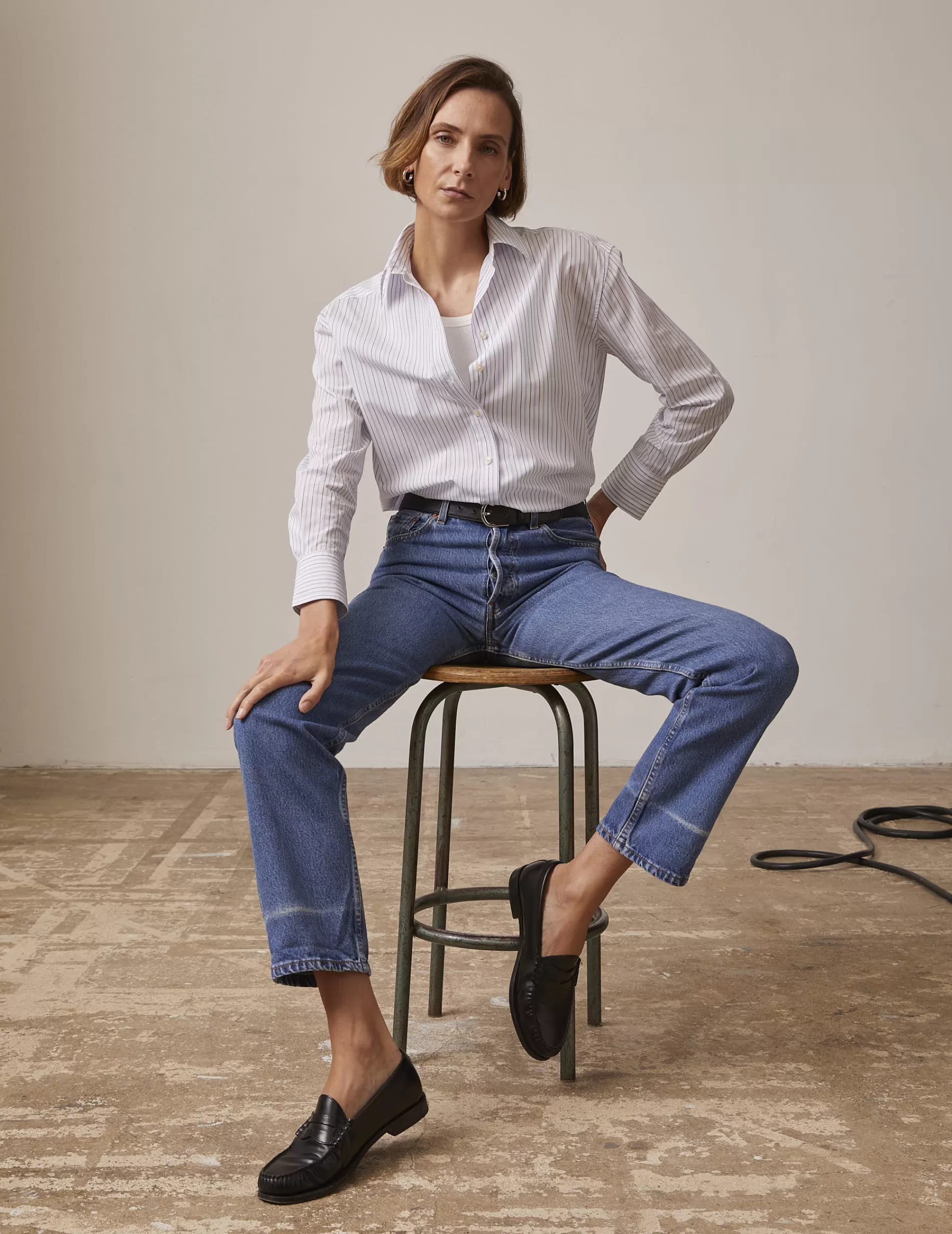 Figaret Paris Colors And Patterns·Stripe Shirts | Colors And Patterns·Pink Shirts | Chemise Ambre Rayée Rose Et Bleue