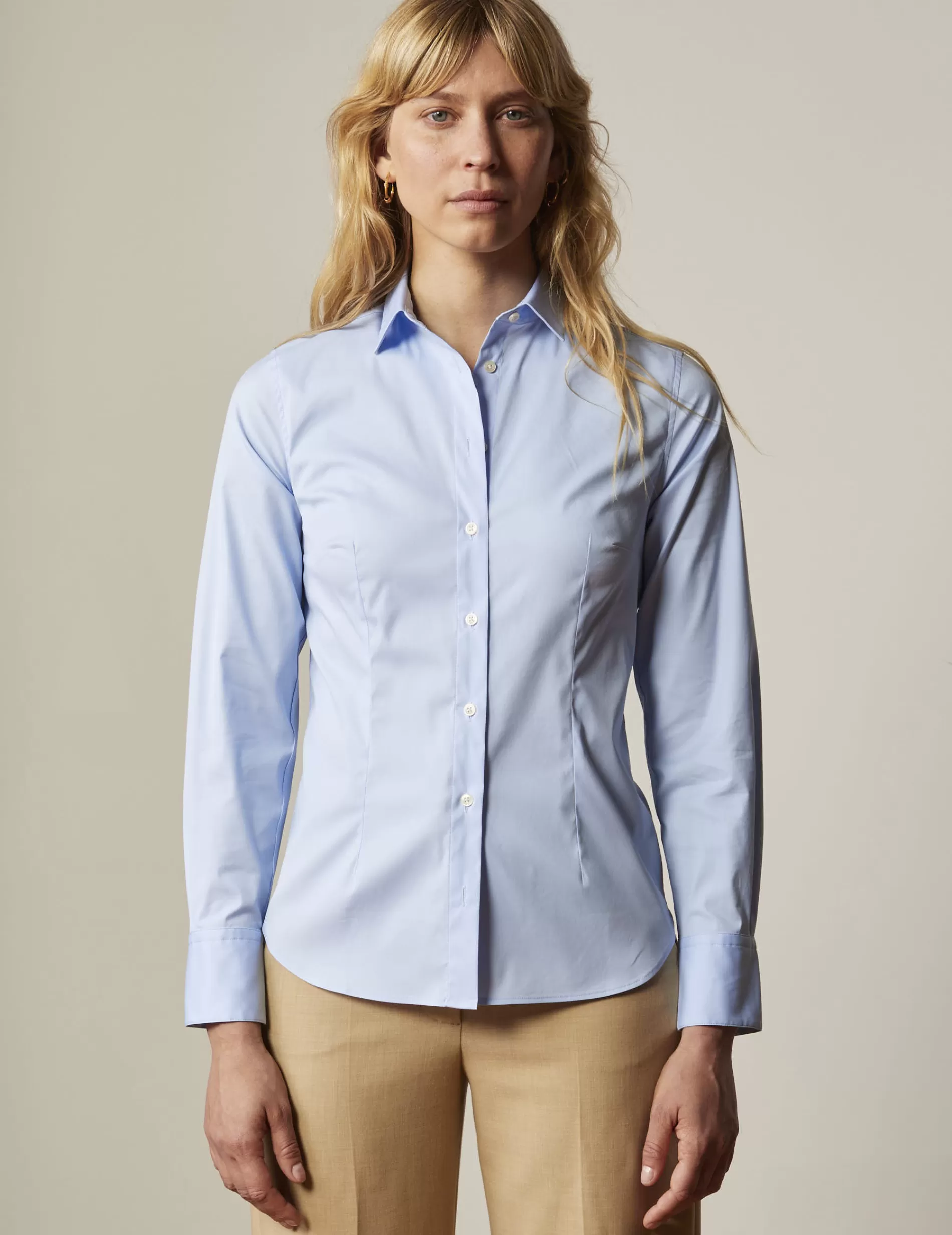 Figaret Paris Colors And Patterns·Plain Shirts | Colors And Patterns·Blue Shirts | Chemise Anais Bleu clair
