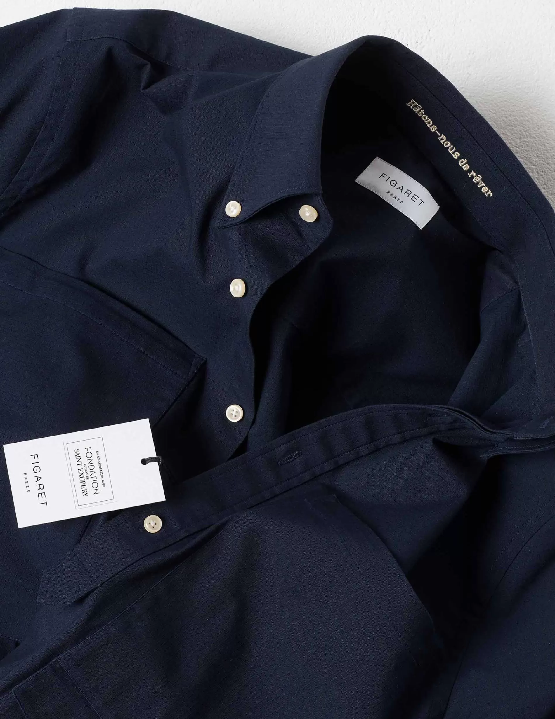 Figaret Paris Colors And Patterns·Plain Shirts | Styles·Formal Shirts | Chemise Antoine Marine Brodée