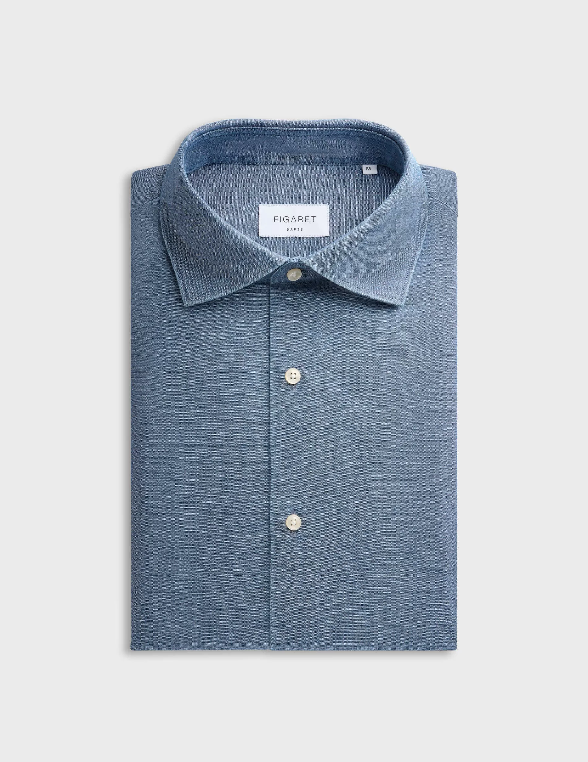 Figaret Paris Colors & Patterns·Blue Shirts | Styles·Casual Shirts | Chemise Aristote Bleue