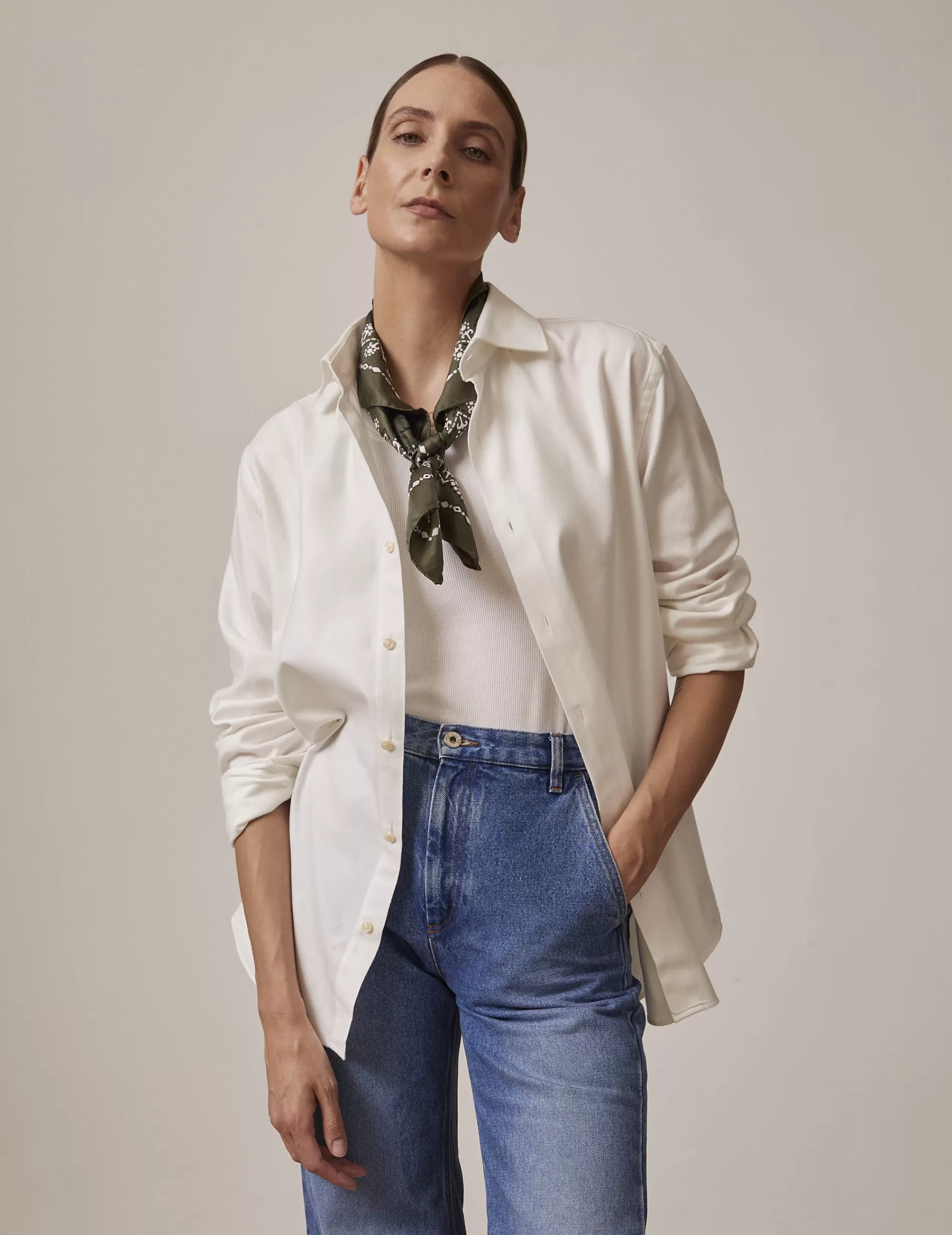 Figaret Paris Fabrics·Cotton Shirts | Styles·Casual Shirts | Chemise Aristote écrue Ecru