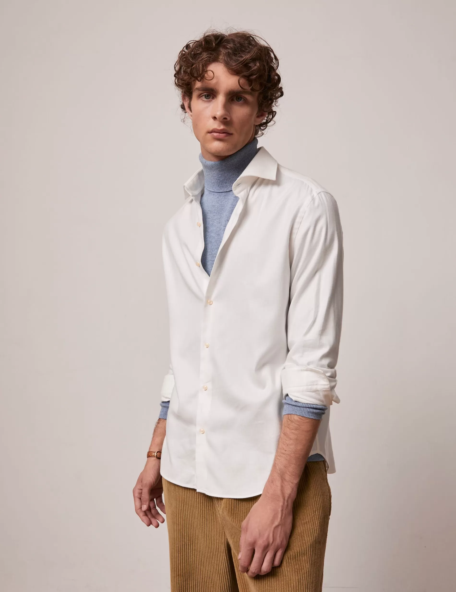 Figaret Paris Fabrics·Cotton Shirts | Styles·Casual Shirts | Chemise Aristote écrue Ecru