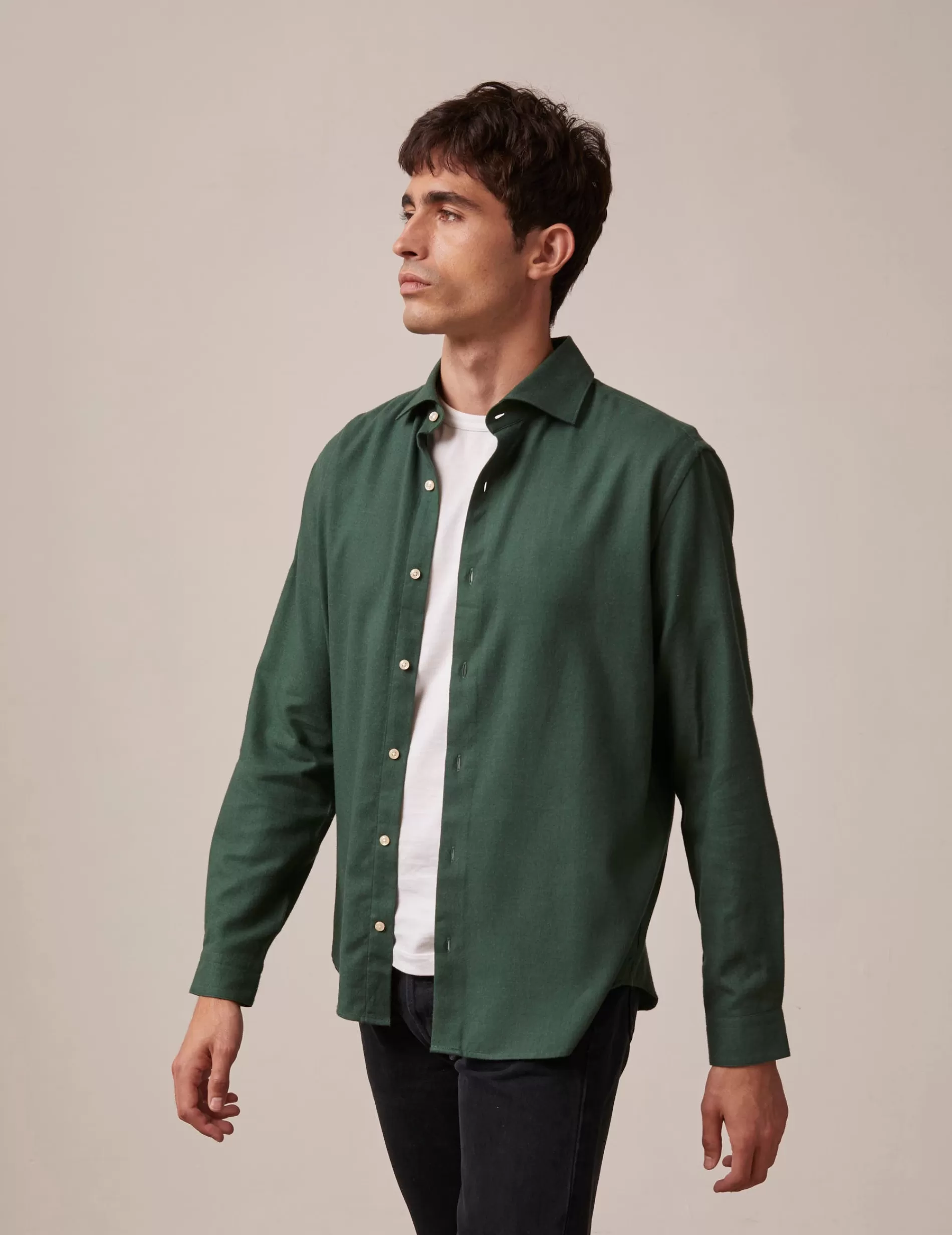 Figaret Paris Styles·Casual Shirts | Chemise Aristote e Vert