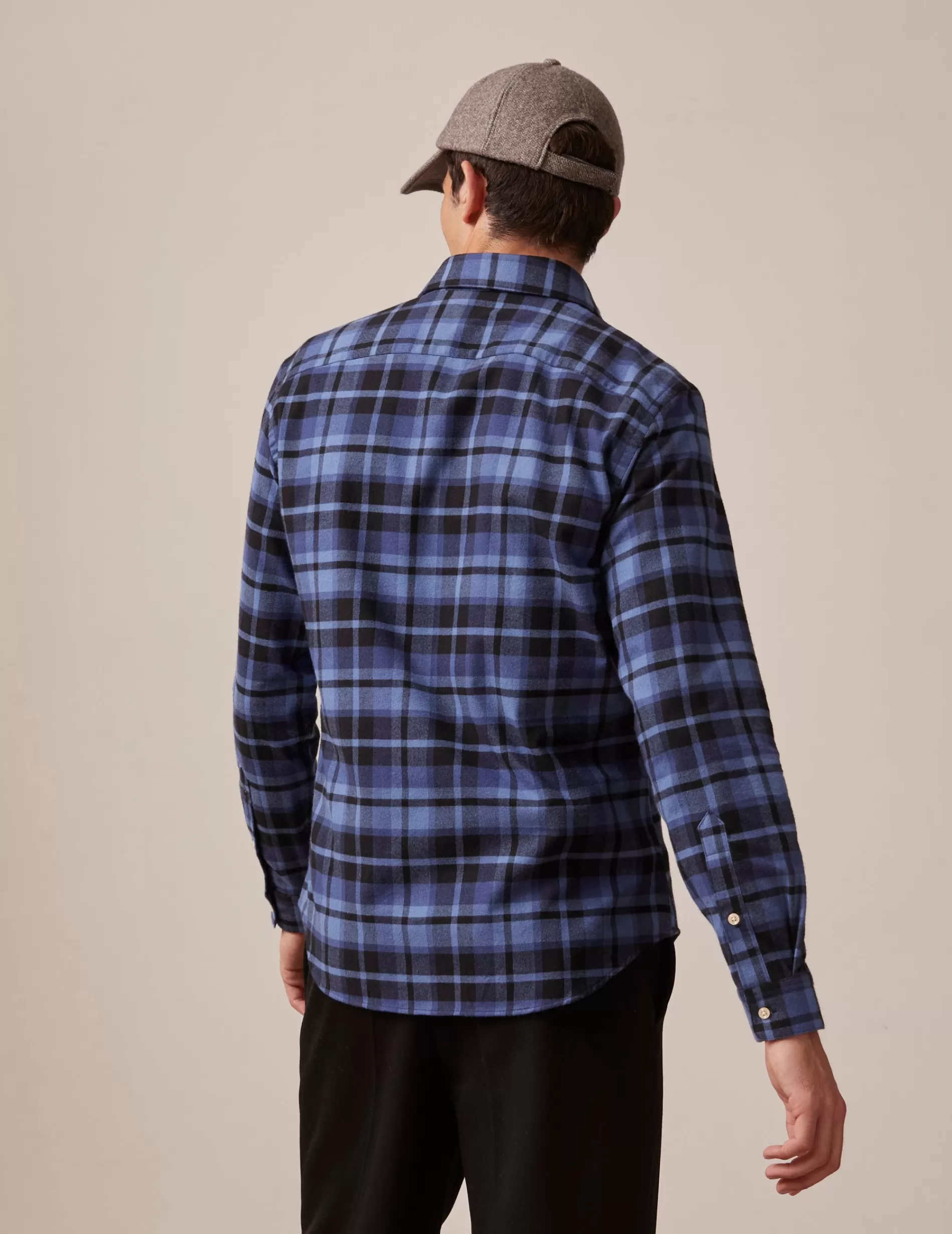 Figaret Paris Colors & Patterns·Check Shirts | Colors & Patterns·Blue Shirts | Chemise Auguste à Carreaux Bleus