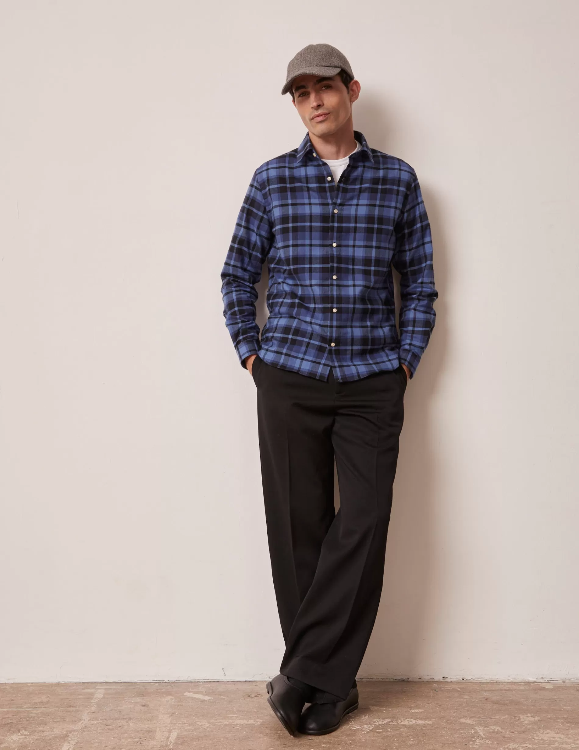 Figaret Paris Colors & Patterns·Check Shirts | Colors & Patterns·Blue Shirts | Chemise Auguste à Carreaux Bleus