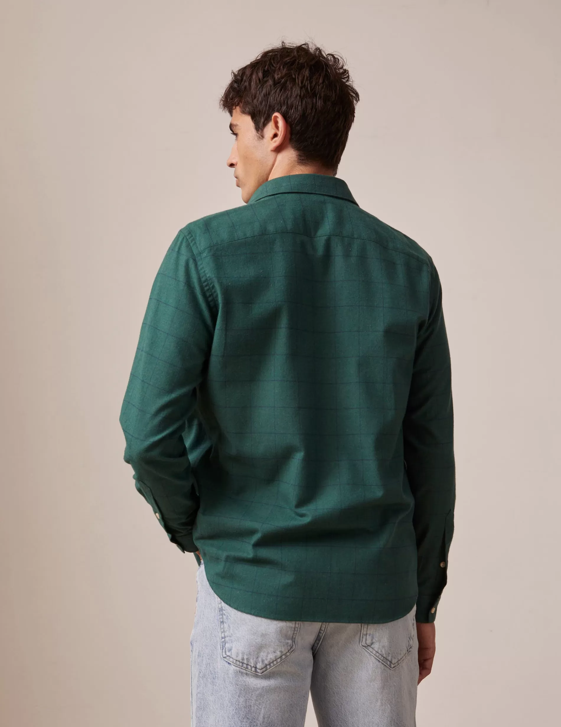 Figaret Paris Colors & Patterns·Check Shirts | Styles·Casual Shirts | Chemise Auguste à Carreaux s Vert