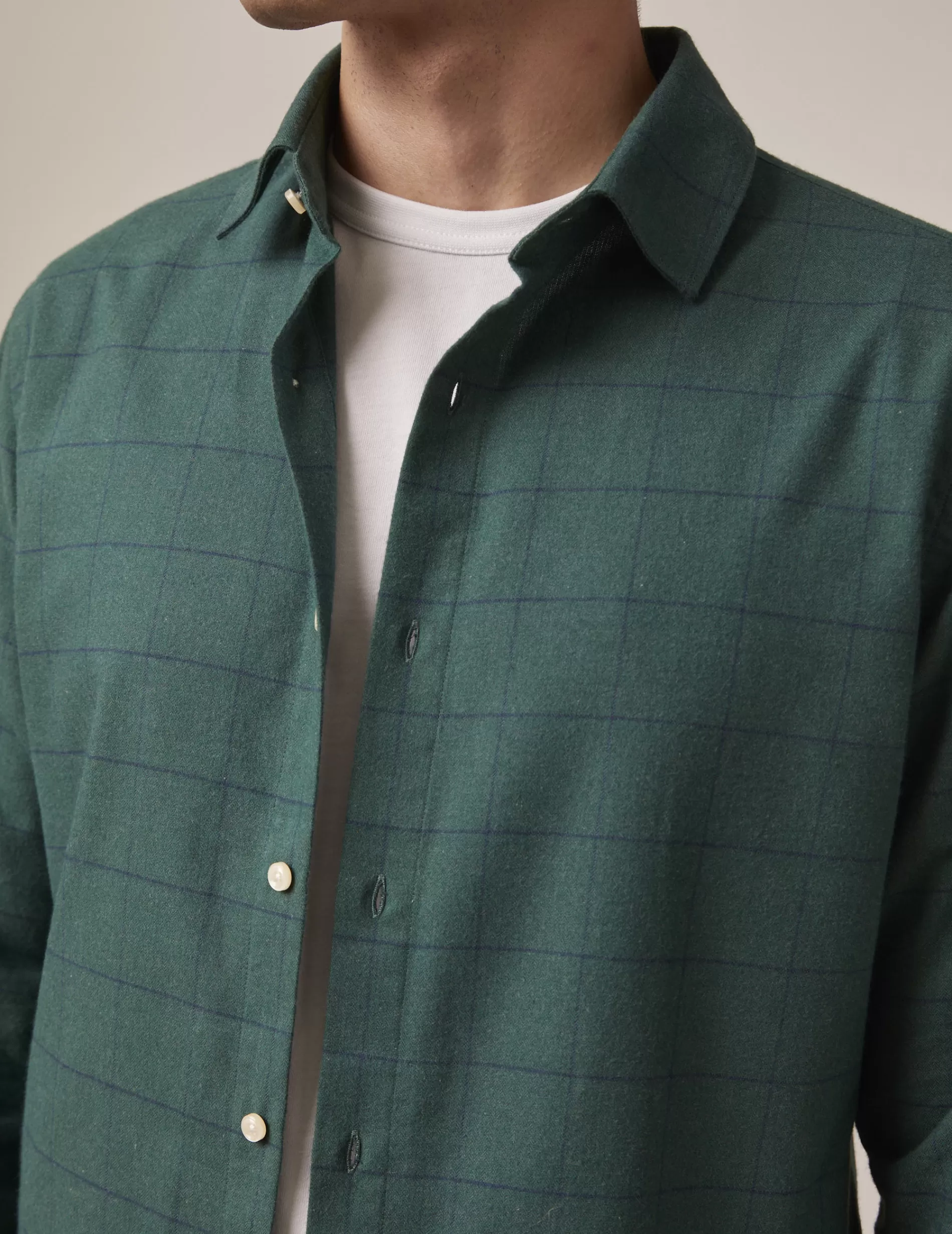 Figaret Paris Colors & Patterns·Check Shirts | Styles·Casual Shirts | Chemise Auguste à Carreaux s Vert