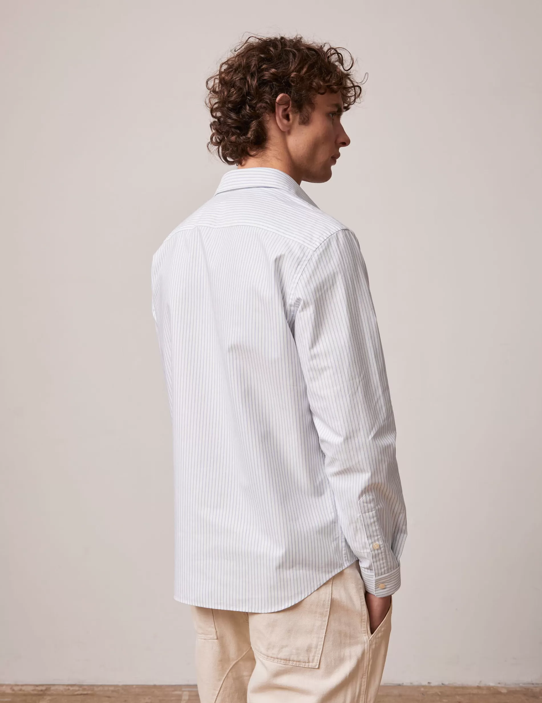Figaret Paris Colors & Patterns·Stripe Shirts | Colors & Patterns·Blue Shirts | Chemise Auguste Rayée e Bleu