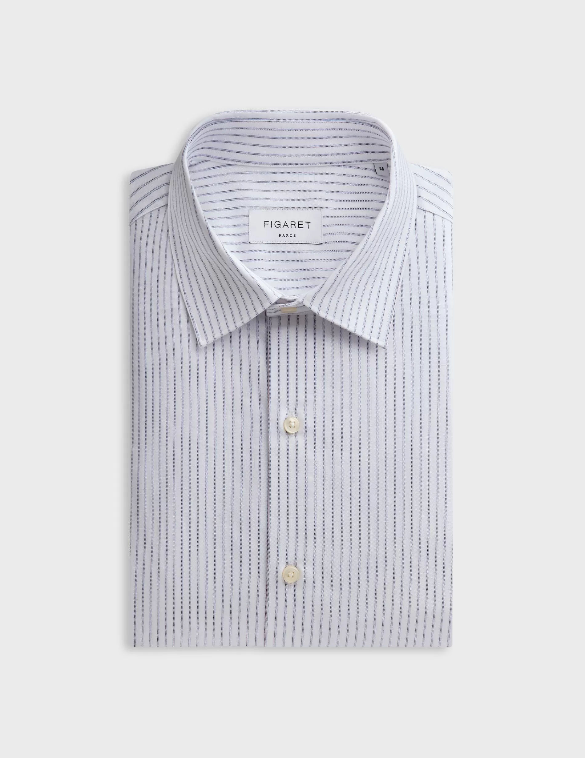 Figaret Paris Colors & Patterns·Stripe Shirts | Colors & Patterns·Blue Shirts | Chemise Auguste Rayée Bleue Et Rouge