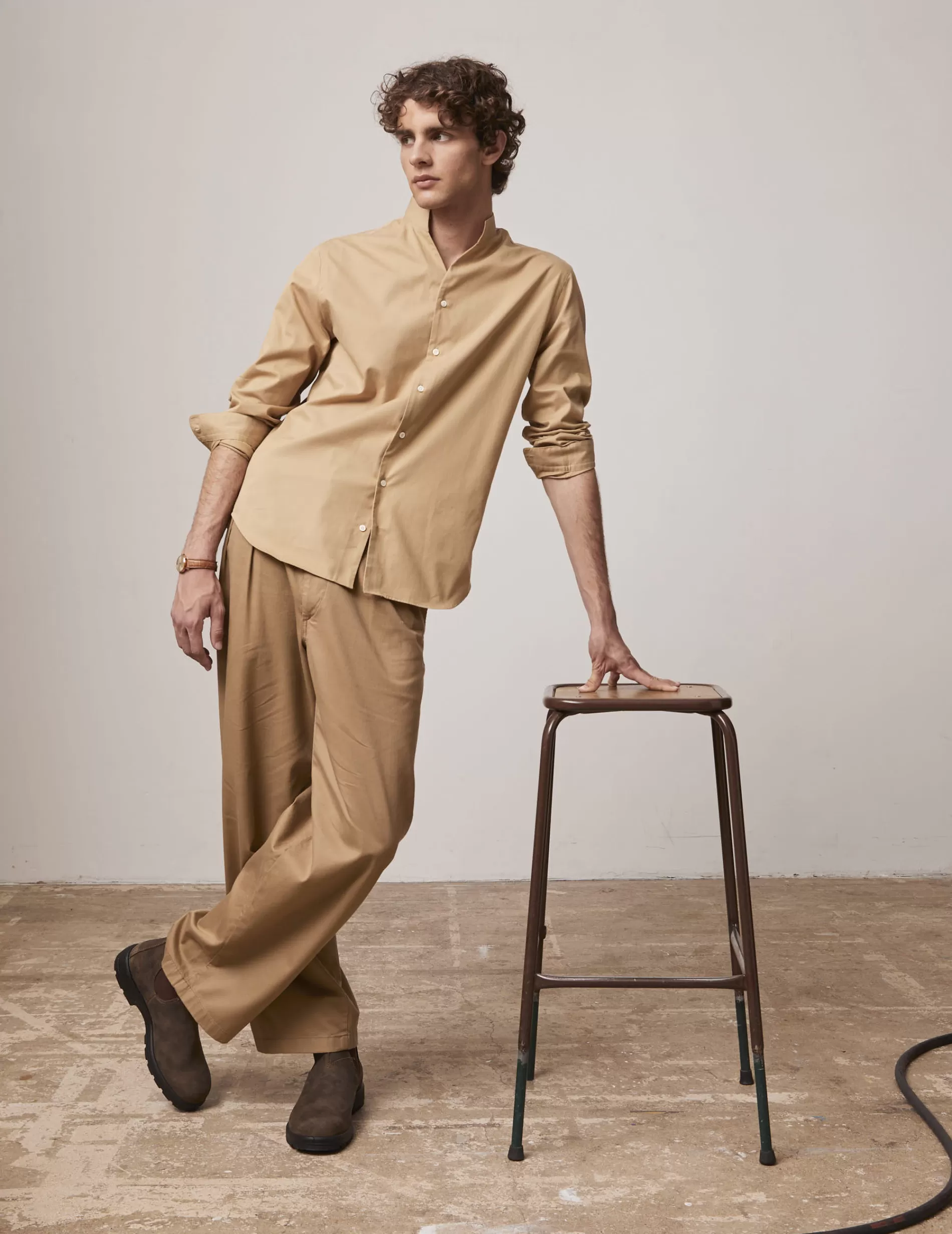 Figaret Paris Styles·Casual Shirts | Curation·Carl Shirts | Chemise Carl Beige