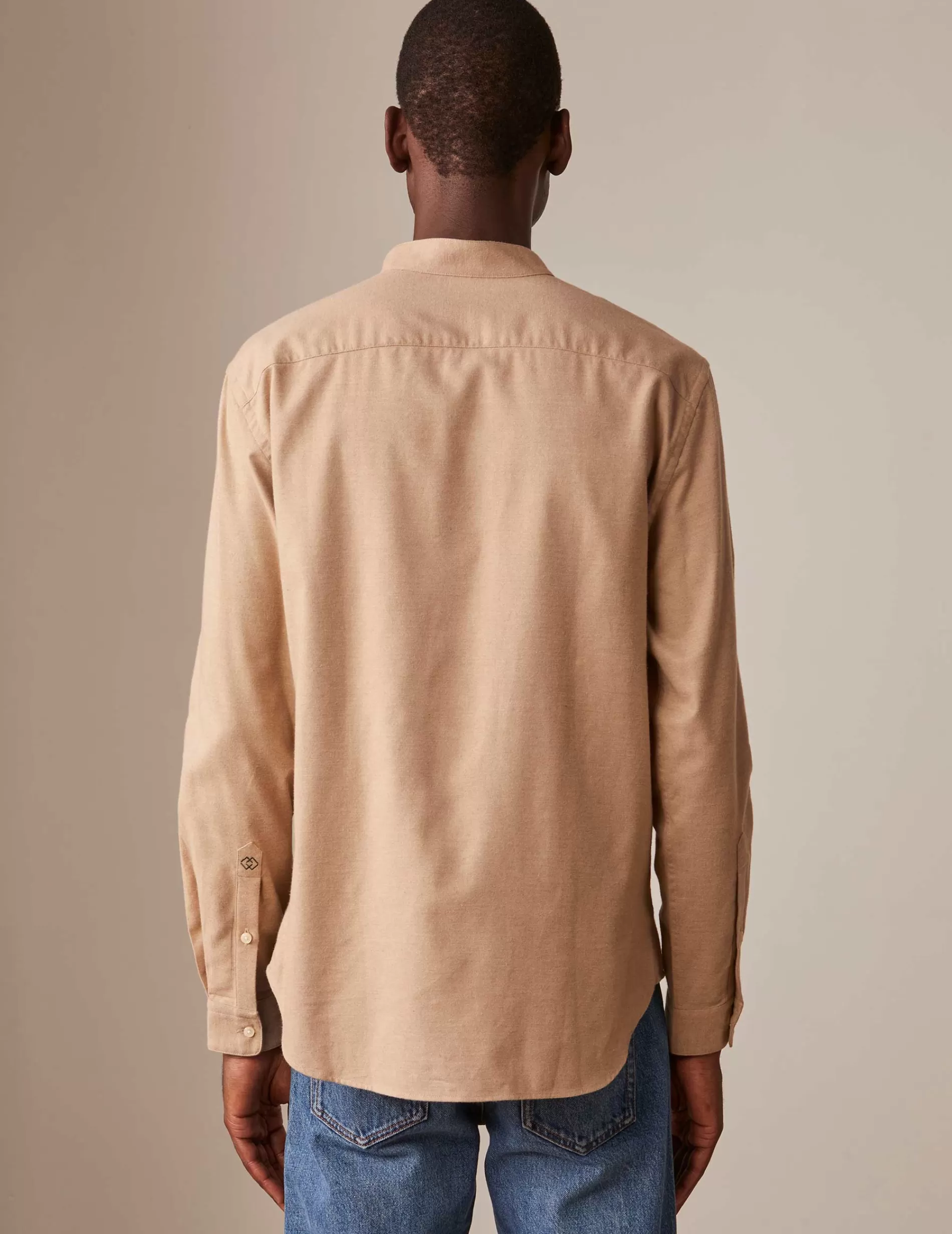 Figaret Paris Curation·Carl Shirts | Styles·Casual Shirts | Chemise Carl En Coton Cachemire Beige