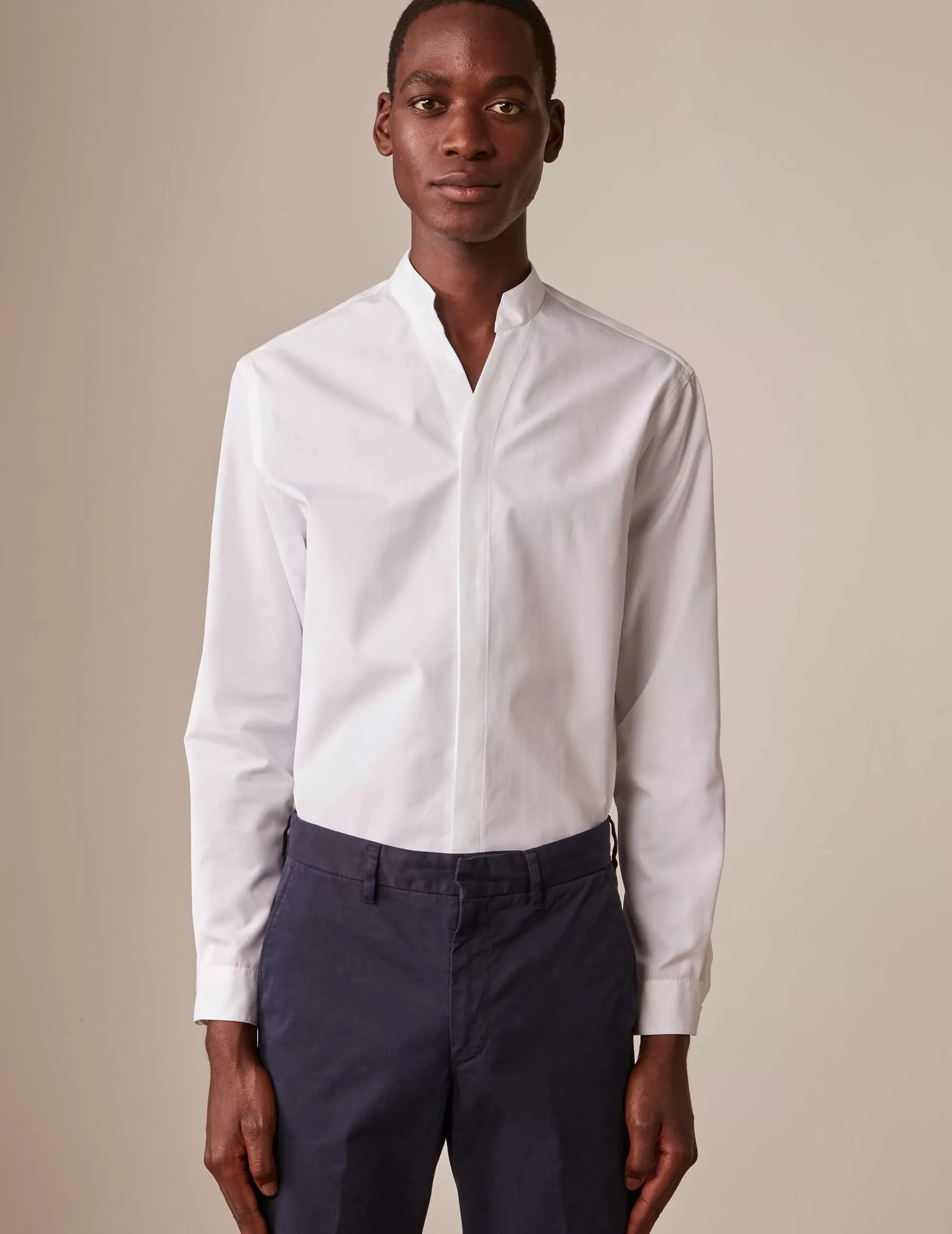 Figaret Paris Colors & Patterns·White Shirts | Styles·Formal Shirts | Chemise Carl Gorge Cachée he Blanc