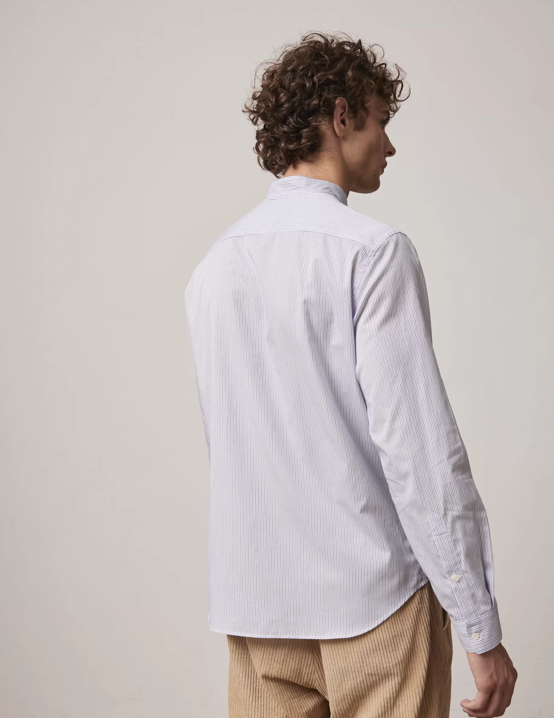 Figaret Paris Colors & Patterns·Stripe Shirts | Colors & Patterns·Blue Shirts | Chemise Carl Rayée e Bleu