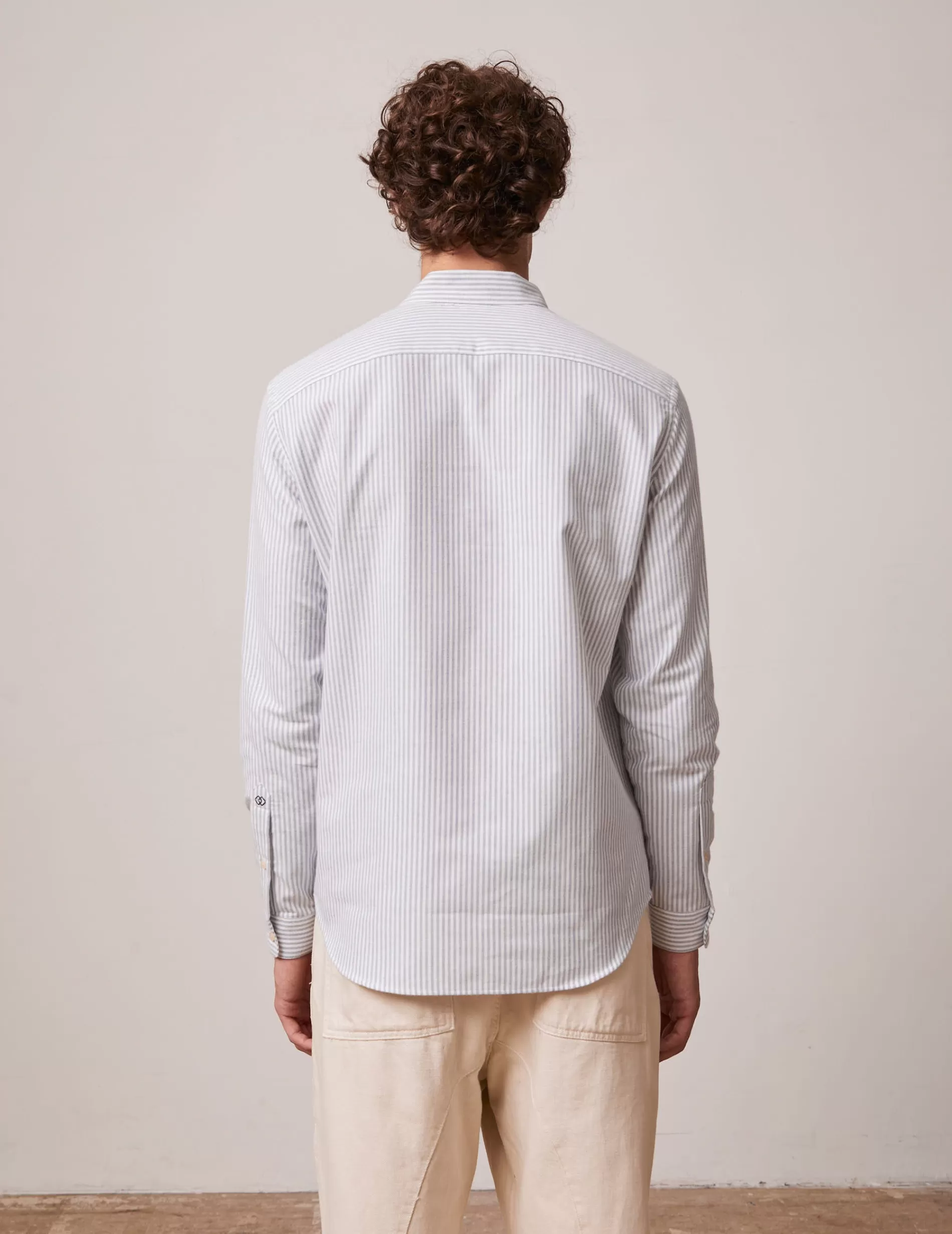 Figaret Paris Colors & Patterns·Stripe Shirts | Colors & Patterns·Blue Shirts | Chemise Carl Rayée Bleue Marine
