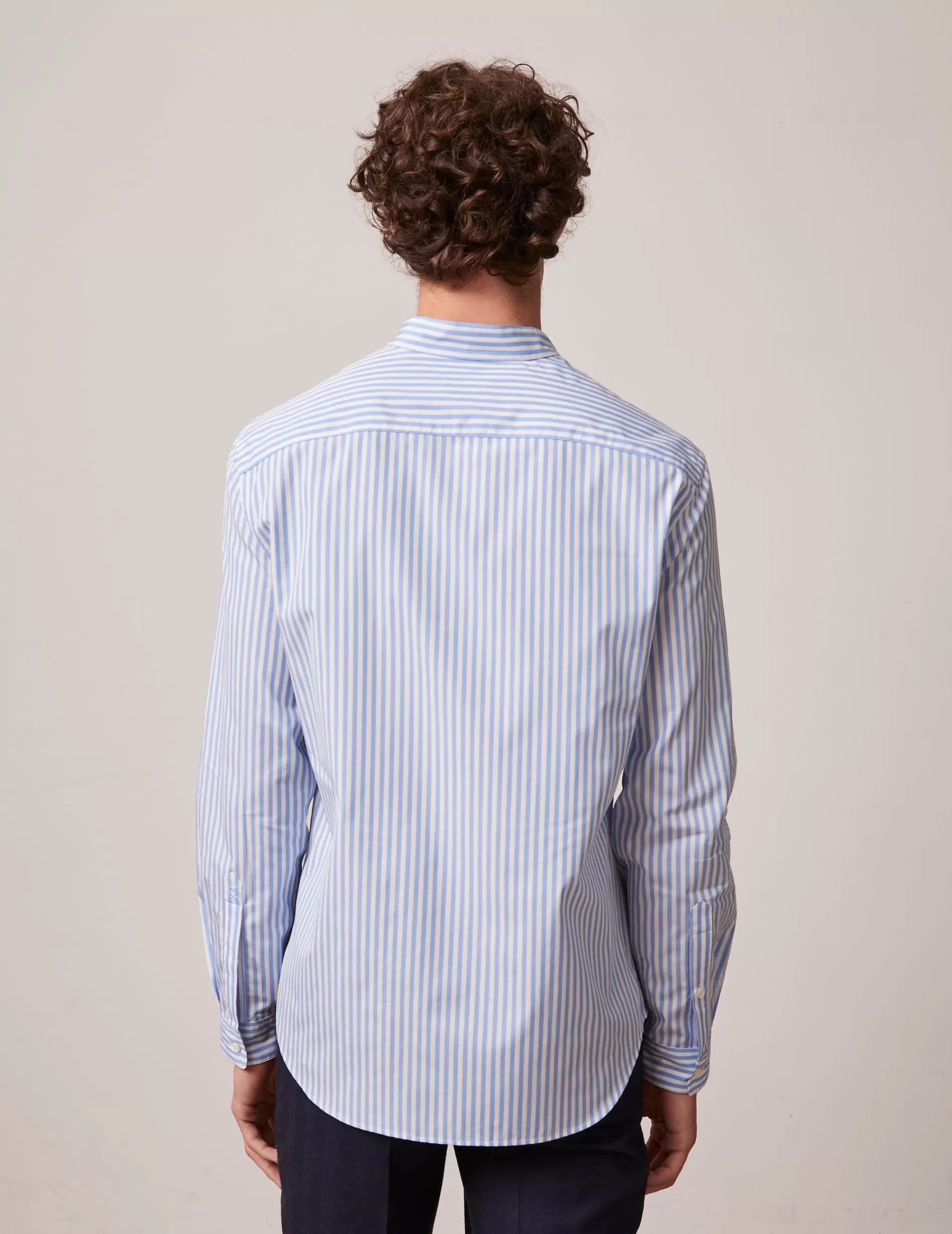 Figaret Paris Colors & Patterns·Stripe Shirts | Colors & Patterns·Blue Shirts | Chemise Carl Rayée e Bleu