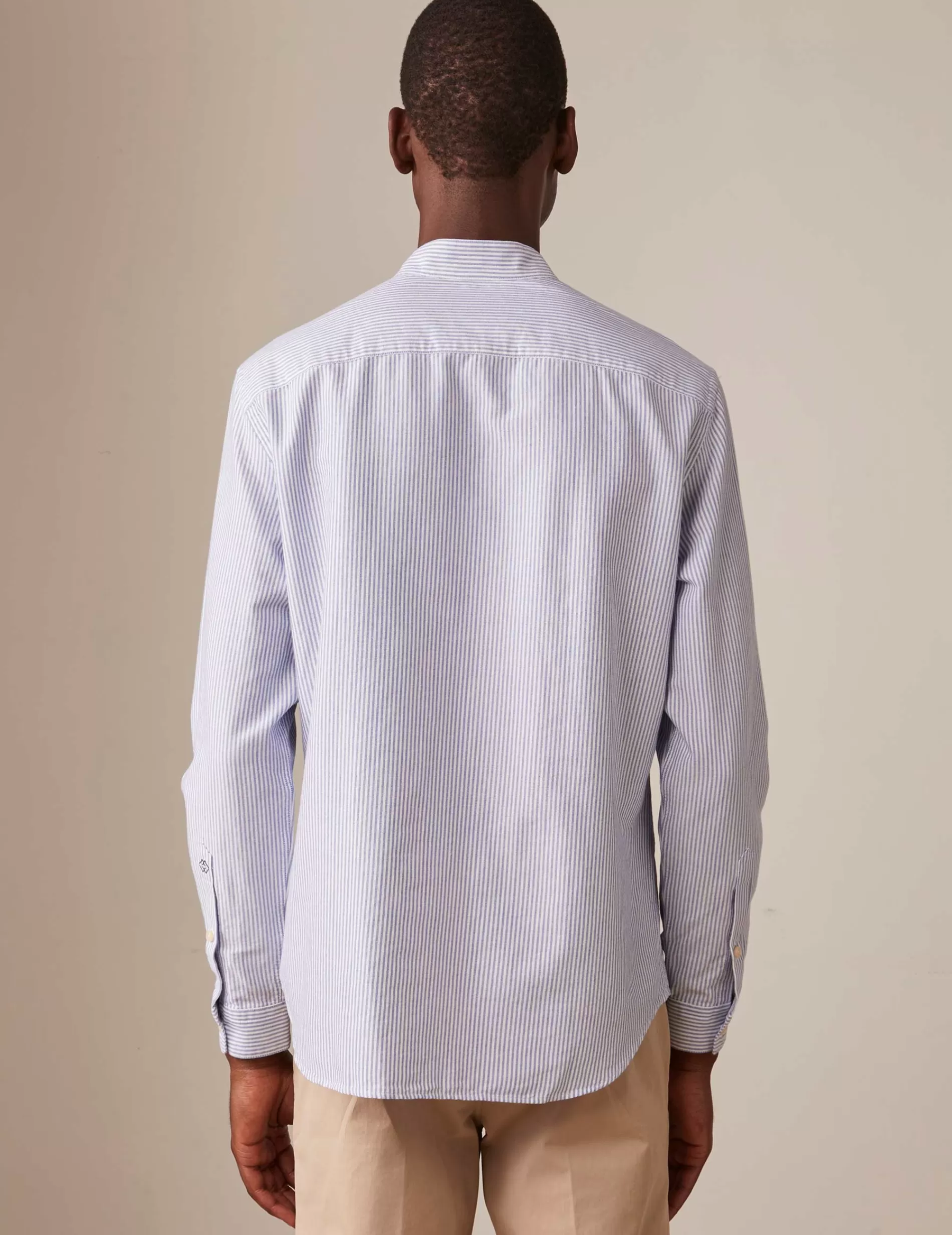 Figaret Paris Colors & Patterns·Stripe Shirts | Colors & Patterns·Blue Shirts | Chemise Carl Rayée Bleue Marine
