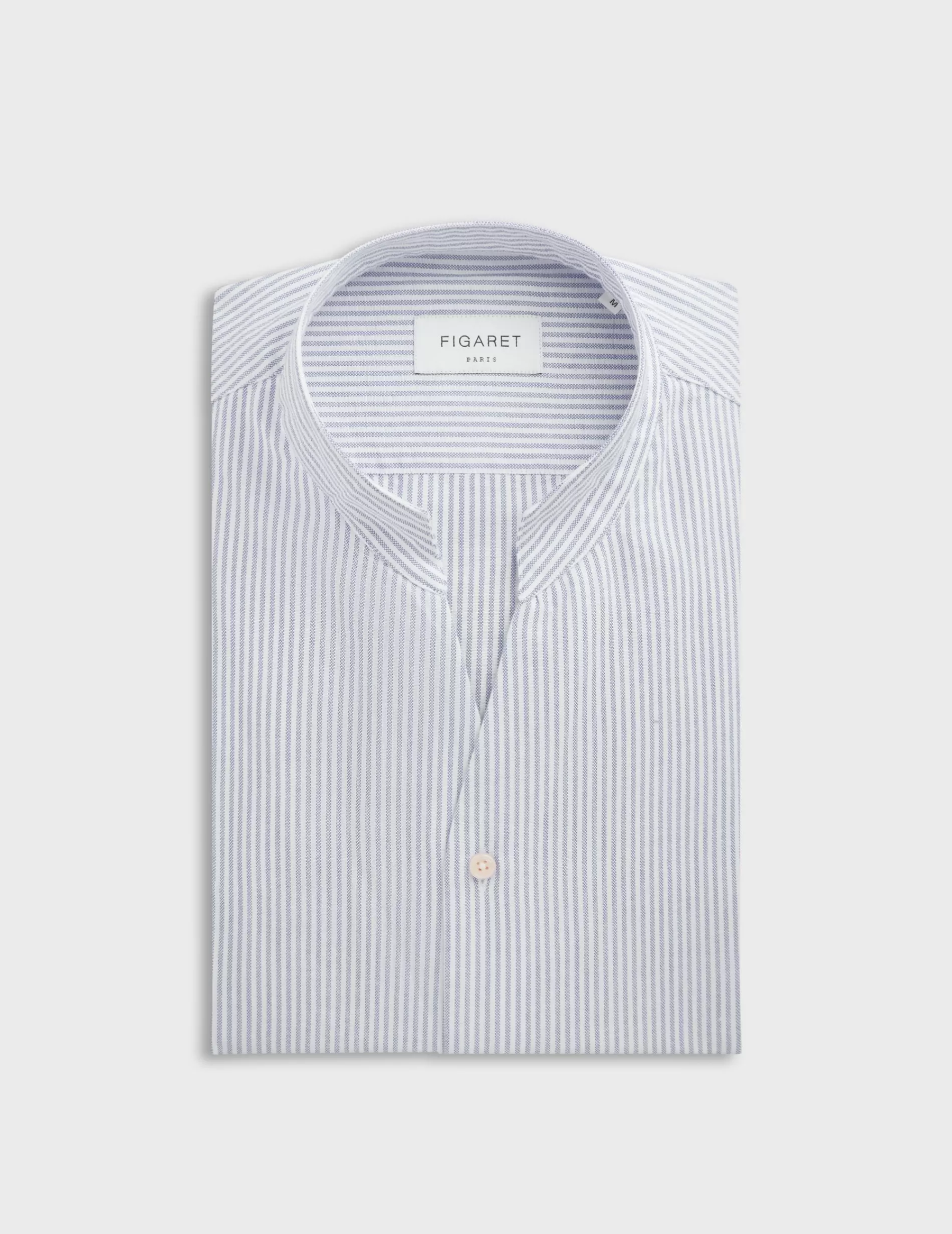 Figaret Paris Colors & Patterns·Stripe Shirts | Colors & Patterns·Blue Shirts | Chemise Carl Rayée Bleue Marine
