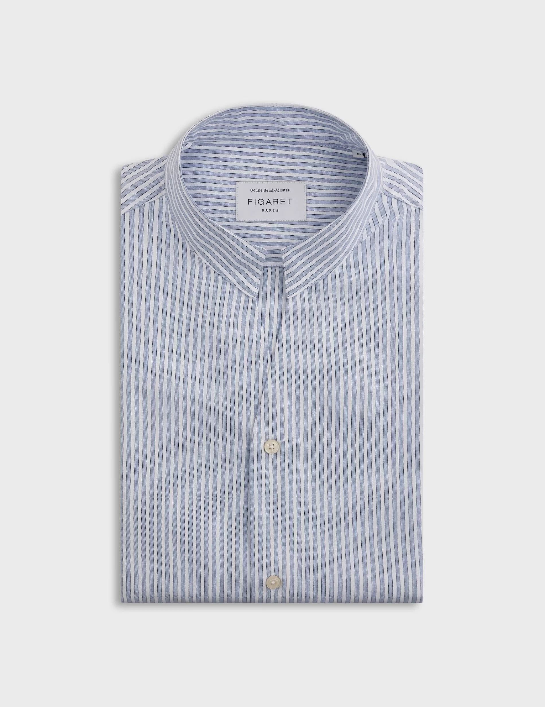 Figaret Paris Colors & Patterns·Stripe Shirts | Colors & Patterns·Blue Shirts | Chemise Carl Rayée e Bleu