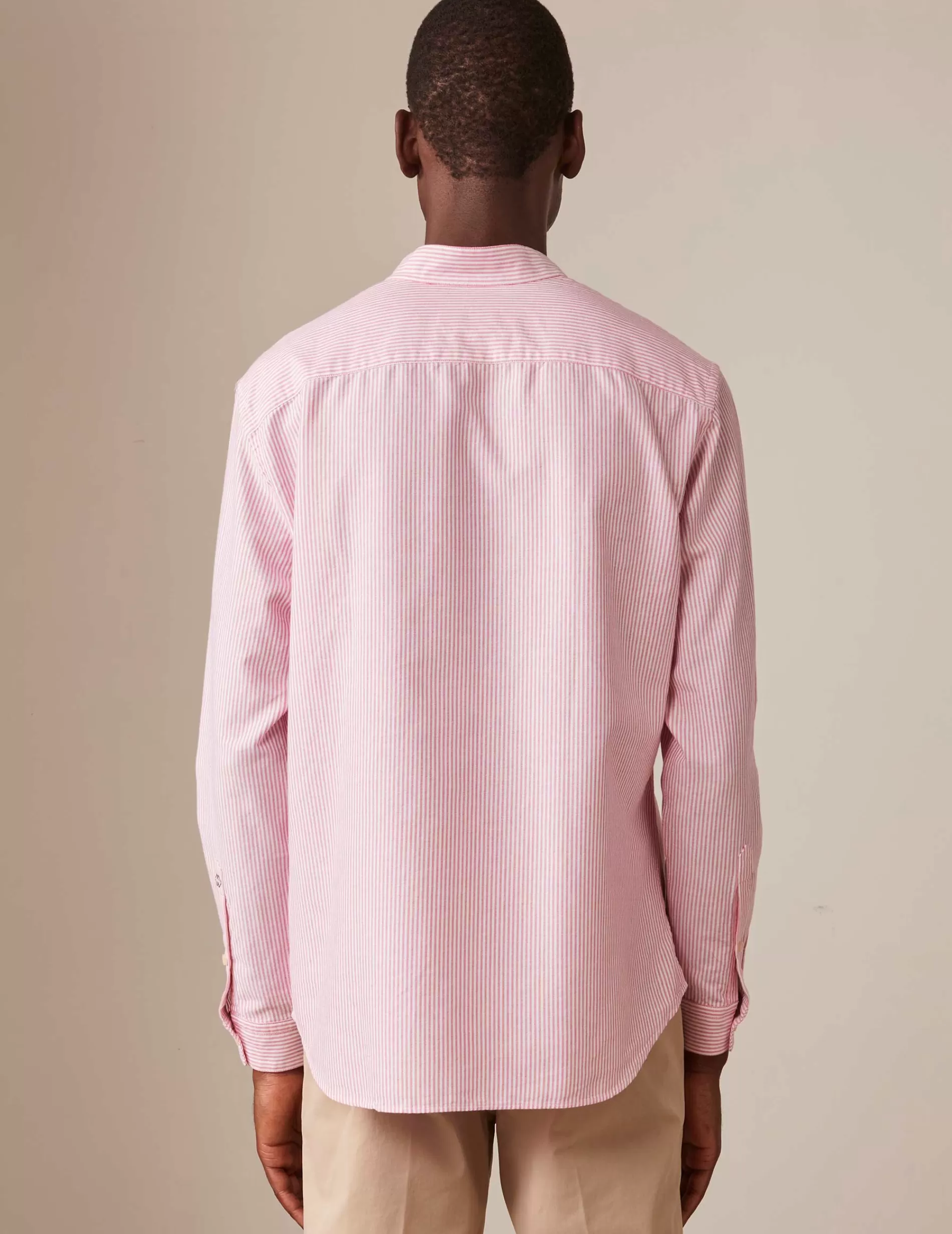 Figaret Paris Colors & Patterns·Stripe Shirts | Colors & Patterns·Pink Shirts | Chemise Carl Rayée Rose
