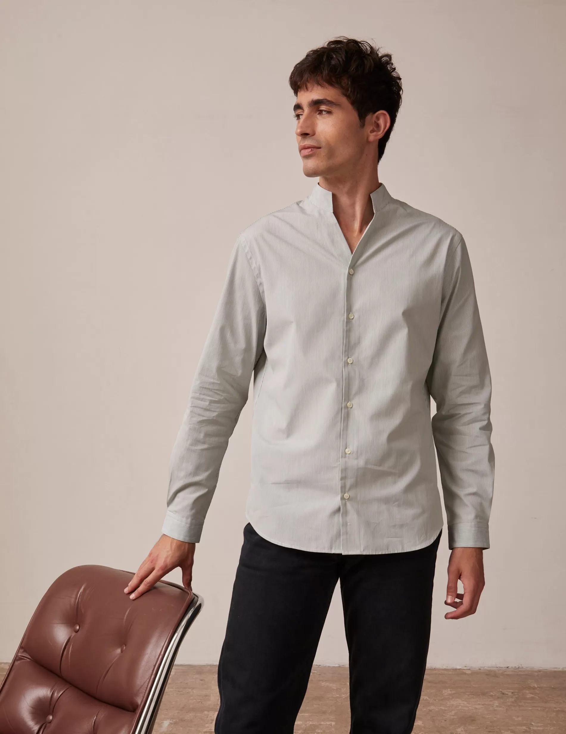 Figaret Paris Colors & Patterns·Stripe Shirts | Styles·Formal Shirts | Chemise Carl Rayée e Vert