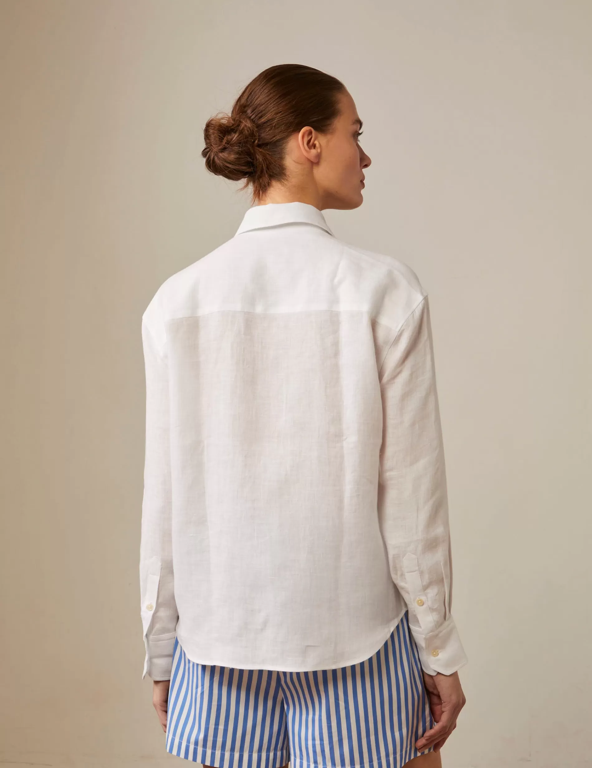 Figaret Paris Colors And Patterns·Plain Shirts | Colors And Patterns·White Shirts | Chemise Charlotte En Lin Blanche