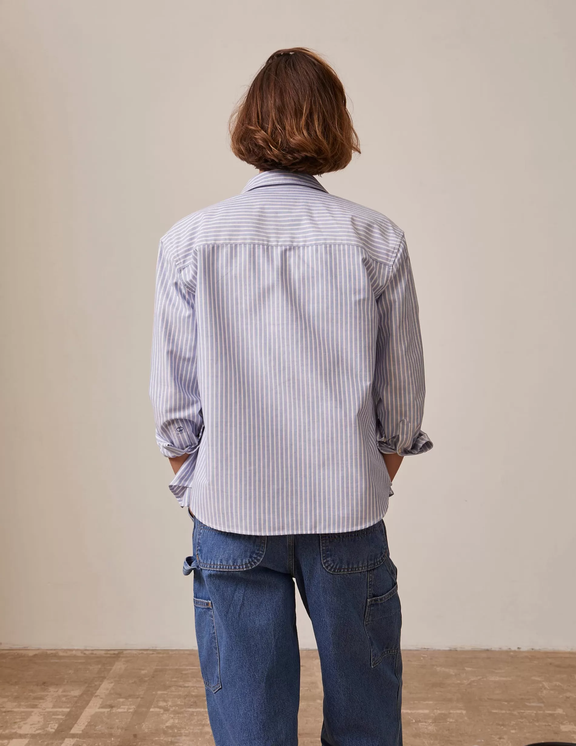 Figaret Paris Colors And Patterns·Stripe Shirts | Colors And Patterns·Blue Shirts | Chemise Charlotte Rayée Bleue
