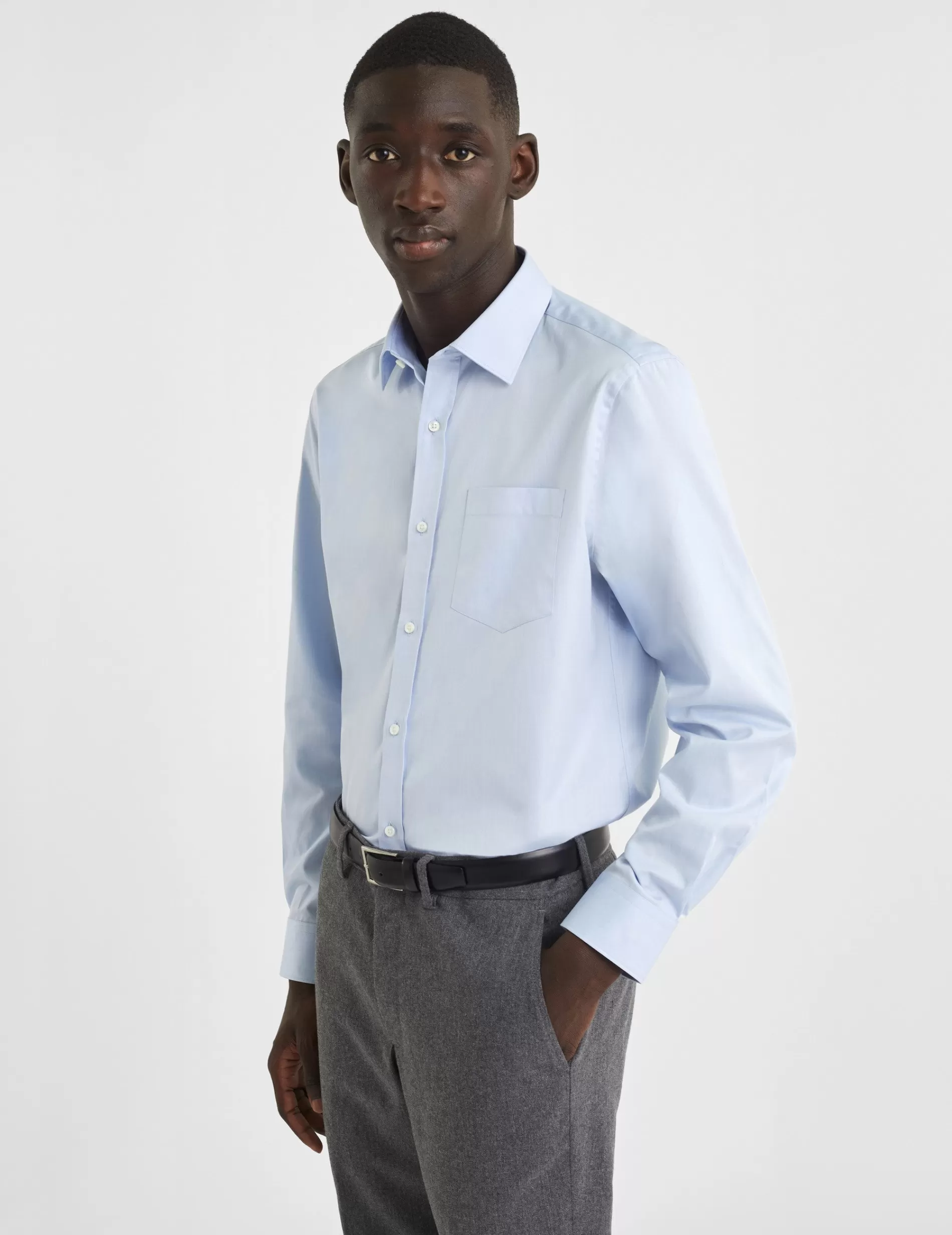 Figaret Paris Colors & Patterns·Blue Shirts | Styles·Formal Shirts | Chemise Classique Bleue Bleu clair