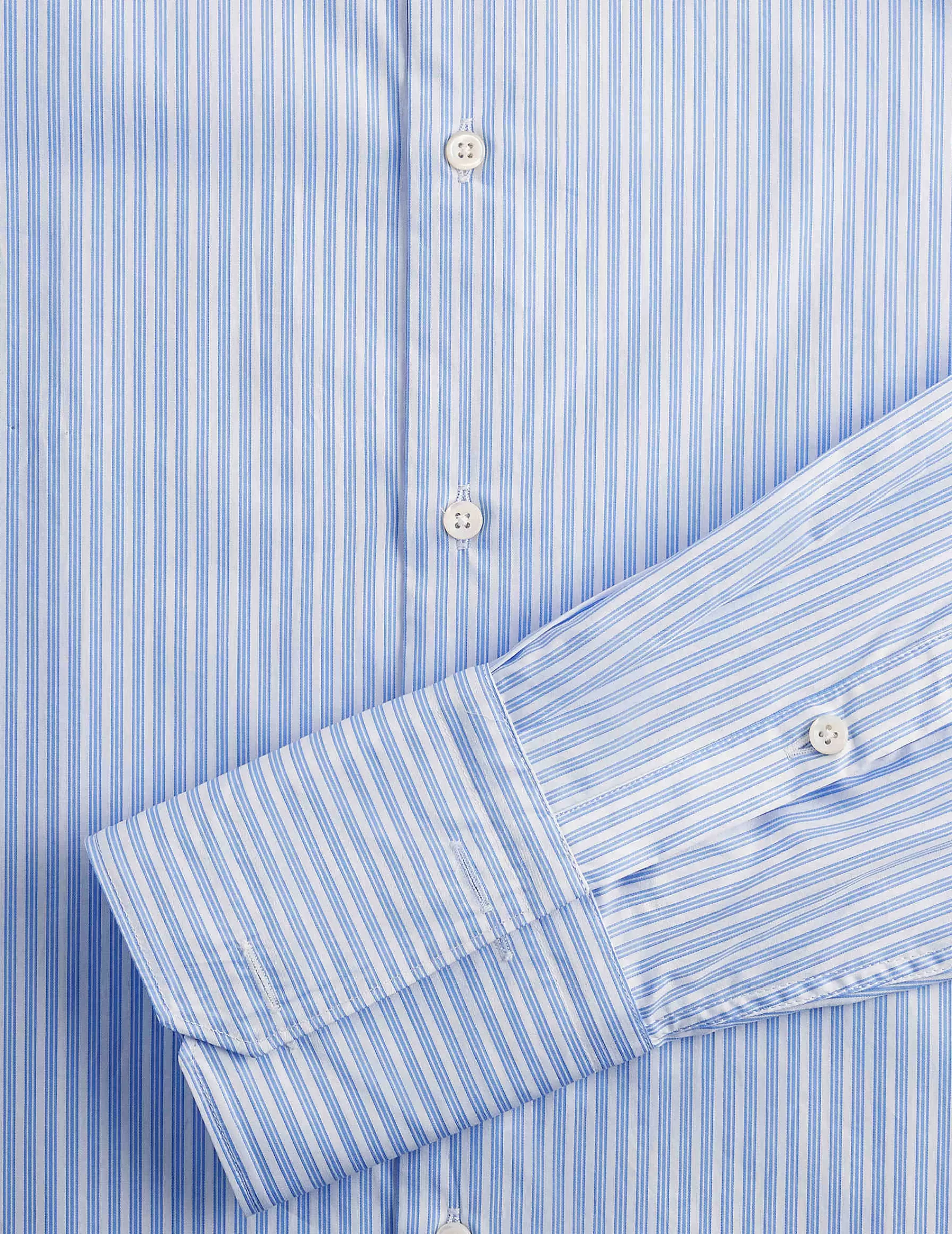 Figaret Paris Colors & Patterns·Stripe Shirts | Colors & Patterns·Blue Shirts | Chemise Classique Rayée Bleue