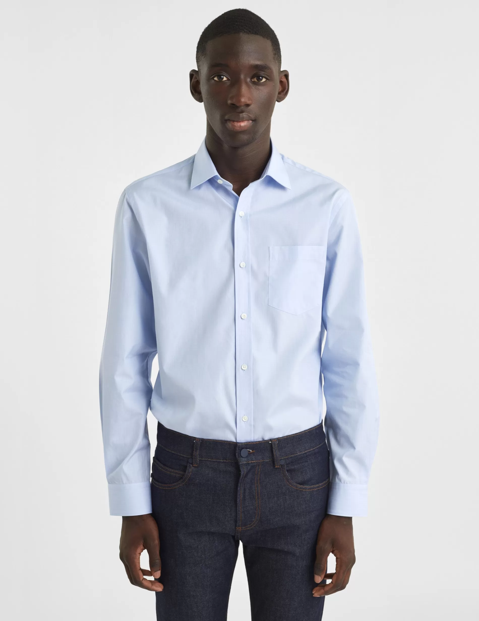 Figaret Paris Colors & Patterns·Stripe Shirts | Colors & Patterns·Blue Shirts | Chemise Classique Rayée e Bleu