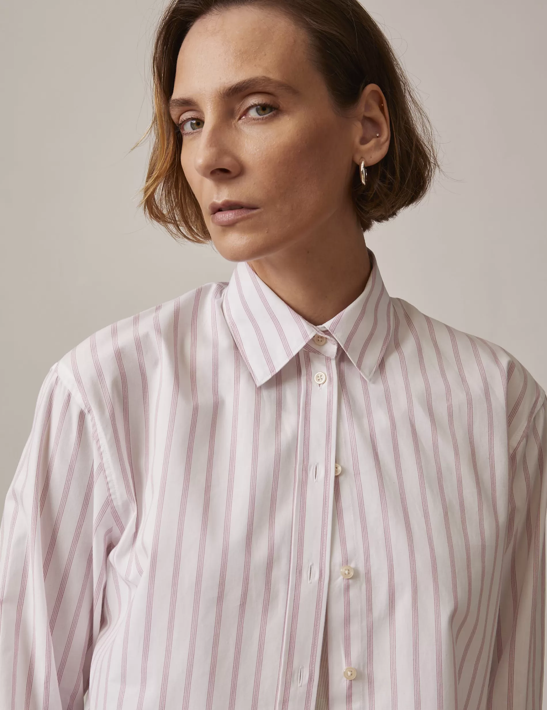 Figaret Paris Colors And Patterns·Stripe Shirts | Colors And Patterns·Pink Shirts | Chemise Delina Rayée Rose