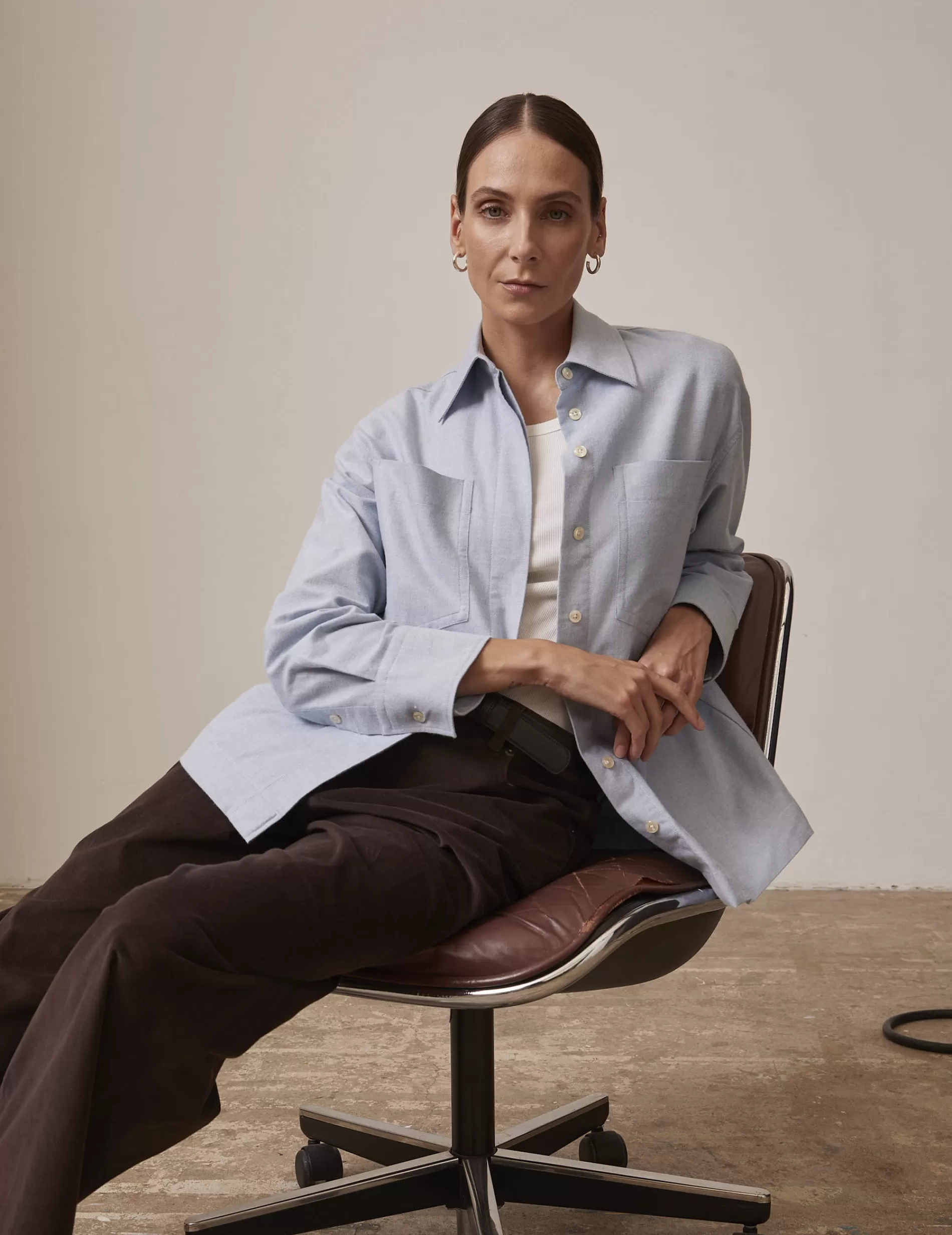 Figaret Paris Colors And Patterns·Plain Shirts | Colors And Patterns·Blue Shirts | Chemise Faith Gorge Cachée Bleue Bleu clair