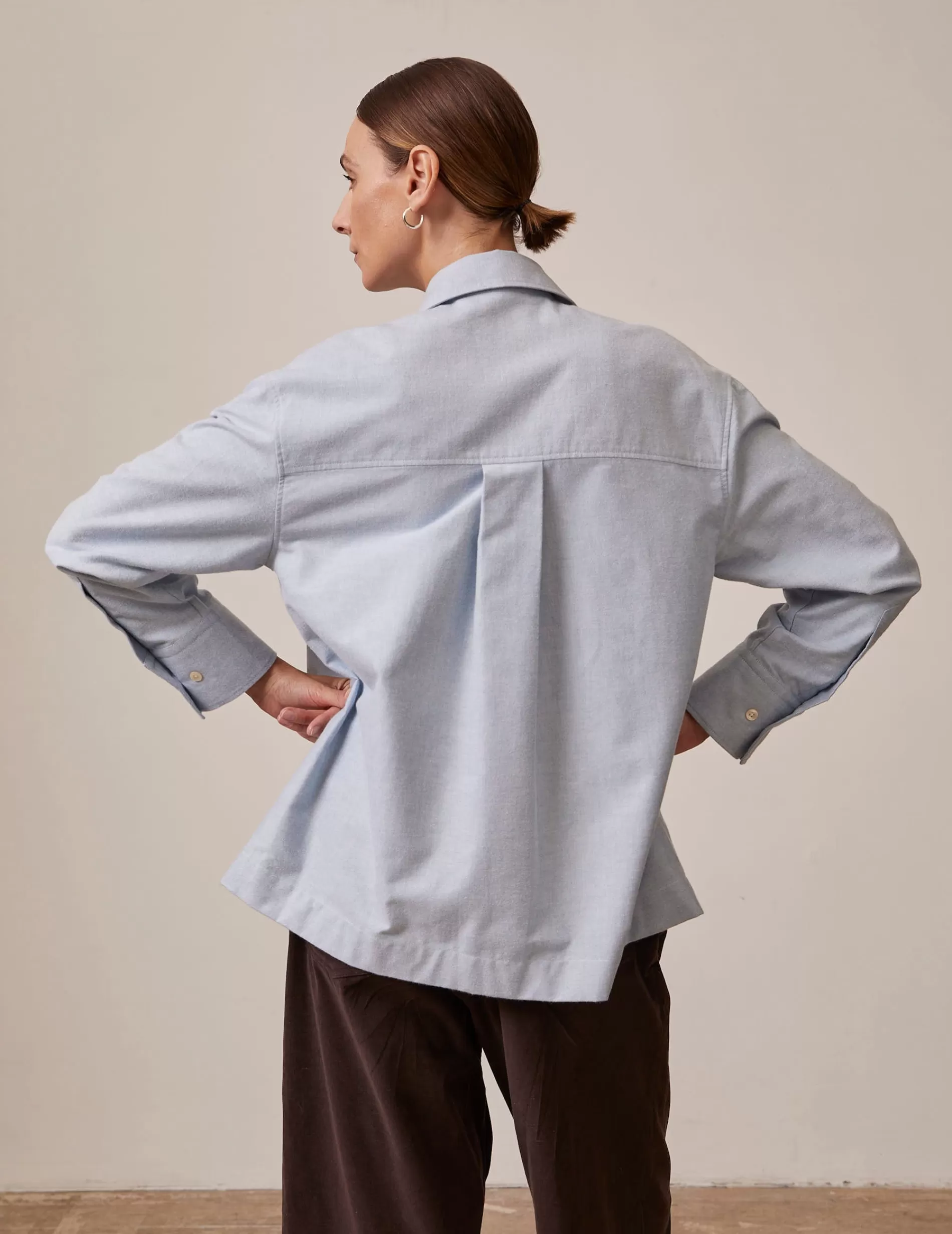 Figaret Paris Colors And Patterns·Plain Shirts | Colors And Patterns·Blue Shirts | Chemise Faith Gorge Cachée Bleue Bleu clair