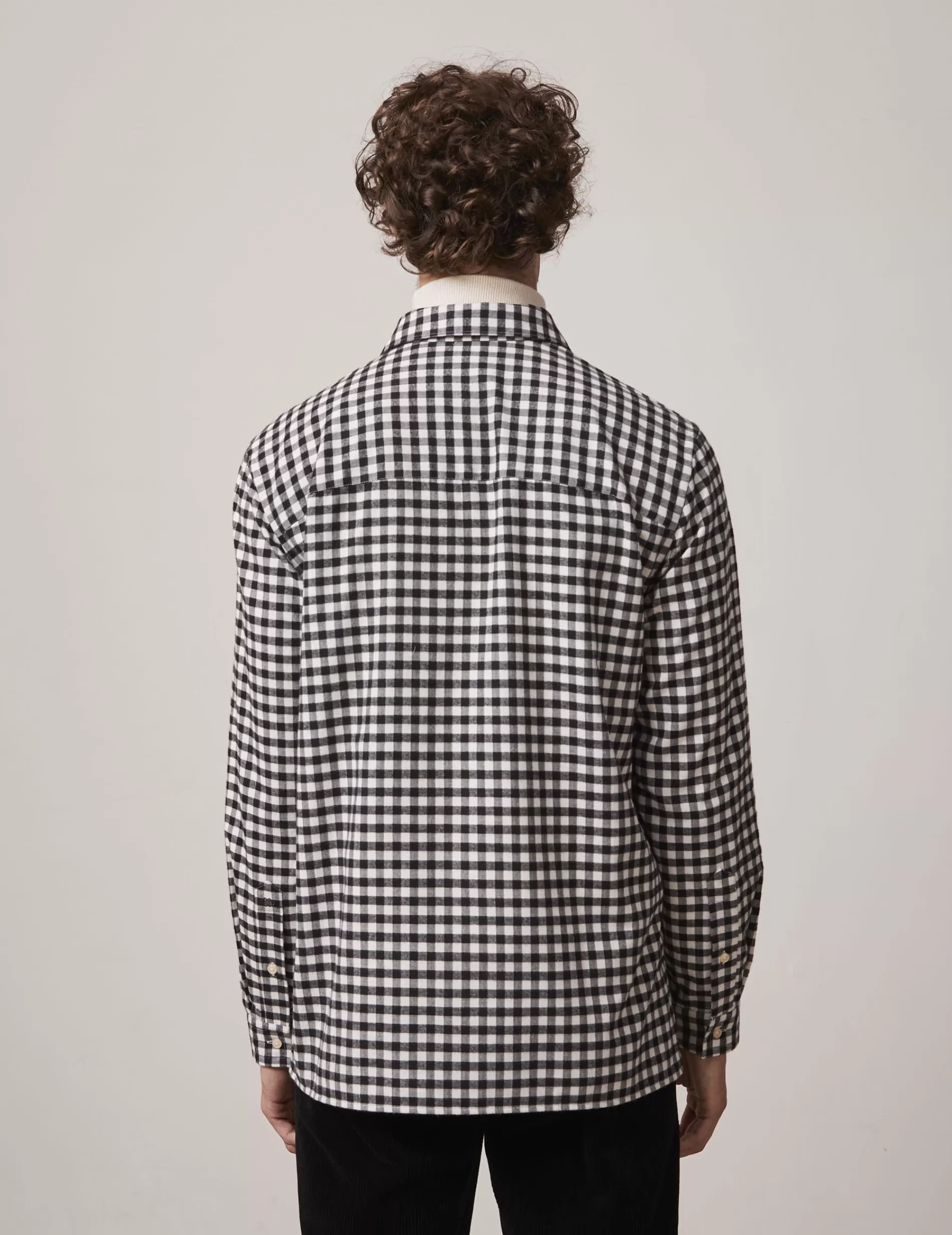 Figaret Paris Styles·Casual Shirts | Colors & Patterns·Check Shirts | Chemise Florian à Carreaux s Noir