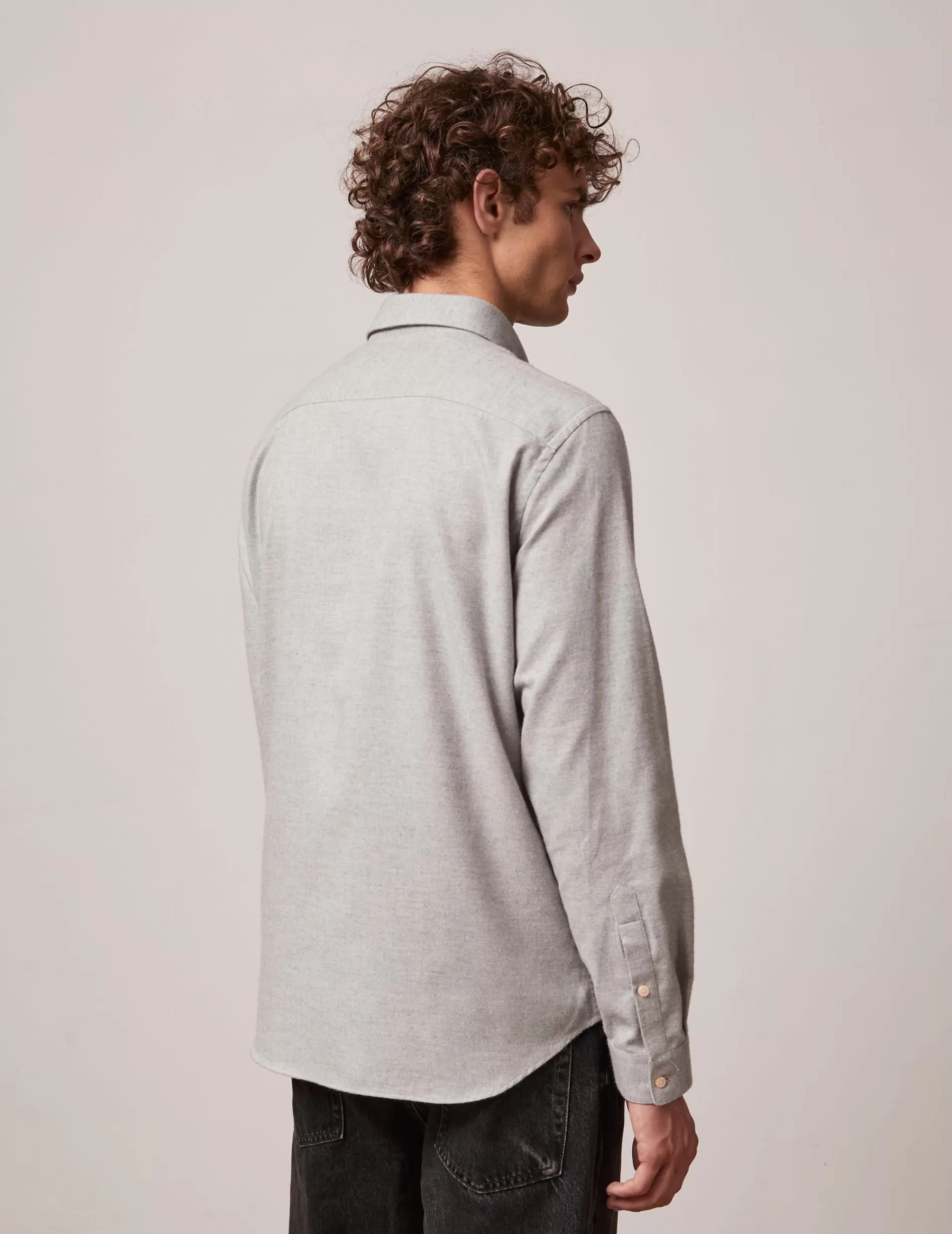 Figaret Paris Styles·Casual Shirts | Chemise Gabriel En Coton Cachemire Gris
