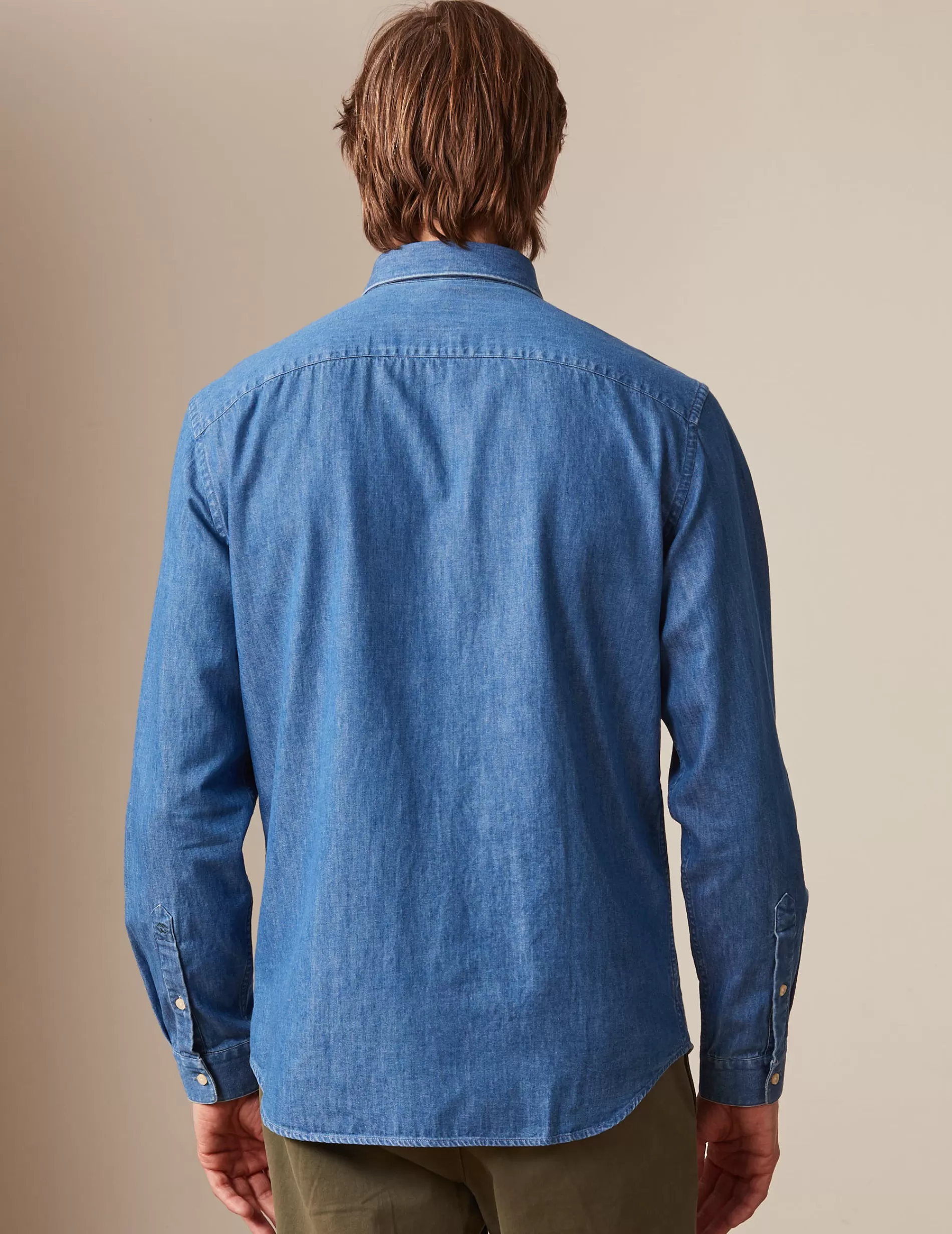 Figaret Paris Colors & Patterns·Blue Shirts | Styles·Casual Shirts | Chemise Gabriel En Denim Bleu Bleu clair